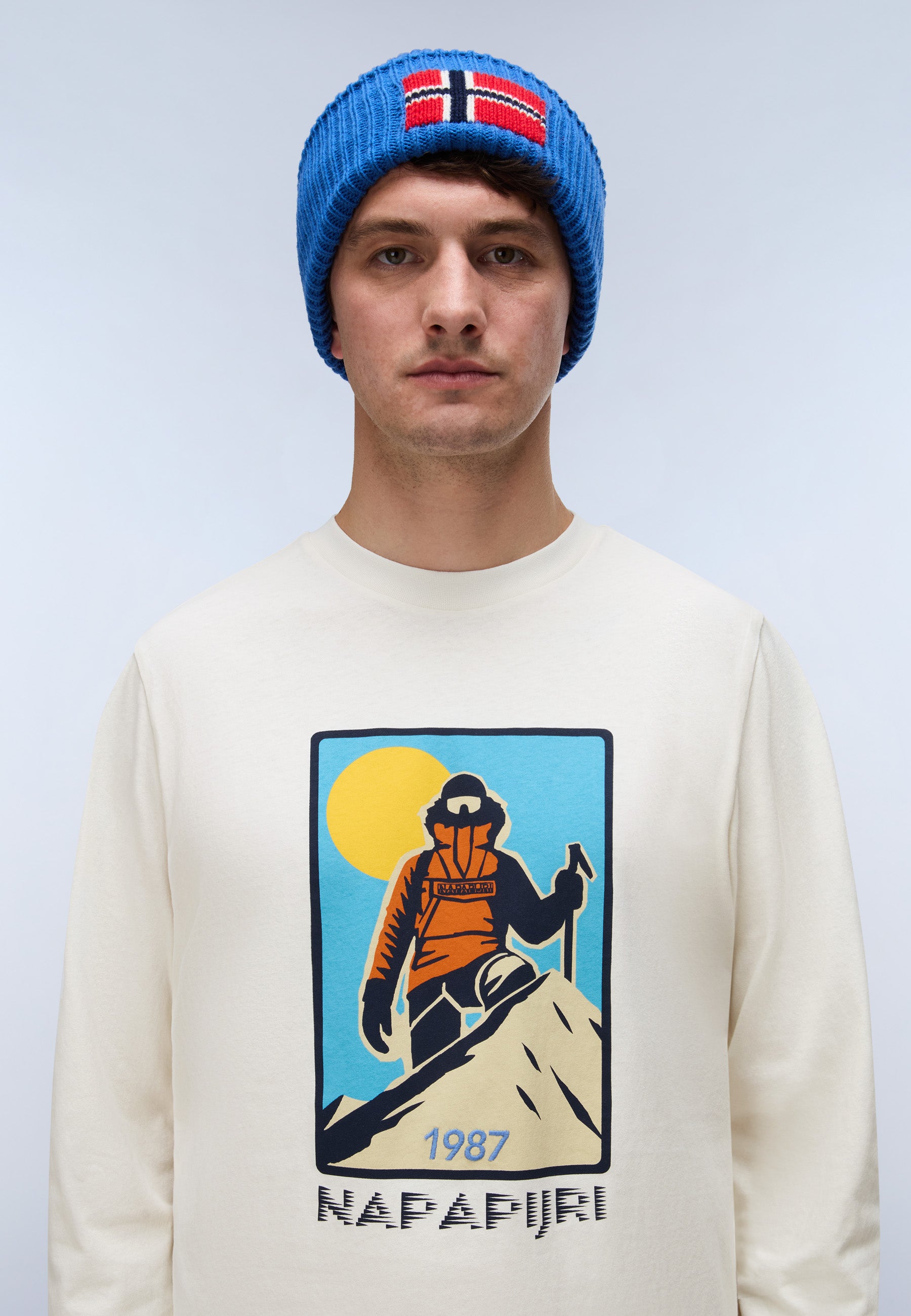 Langarmshirt S-TEE LS in White Whisper T-Shirts Napapijri