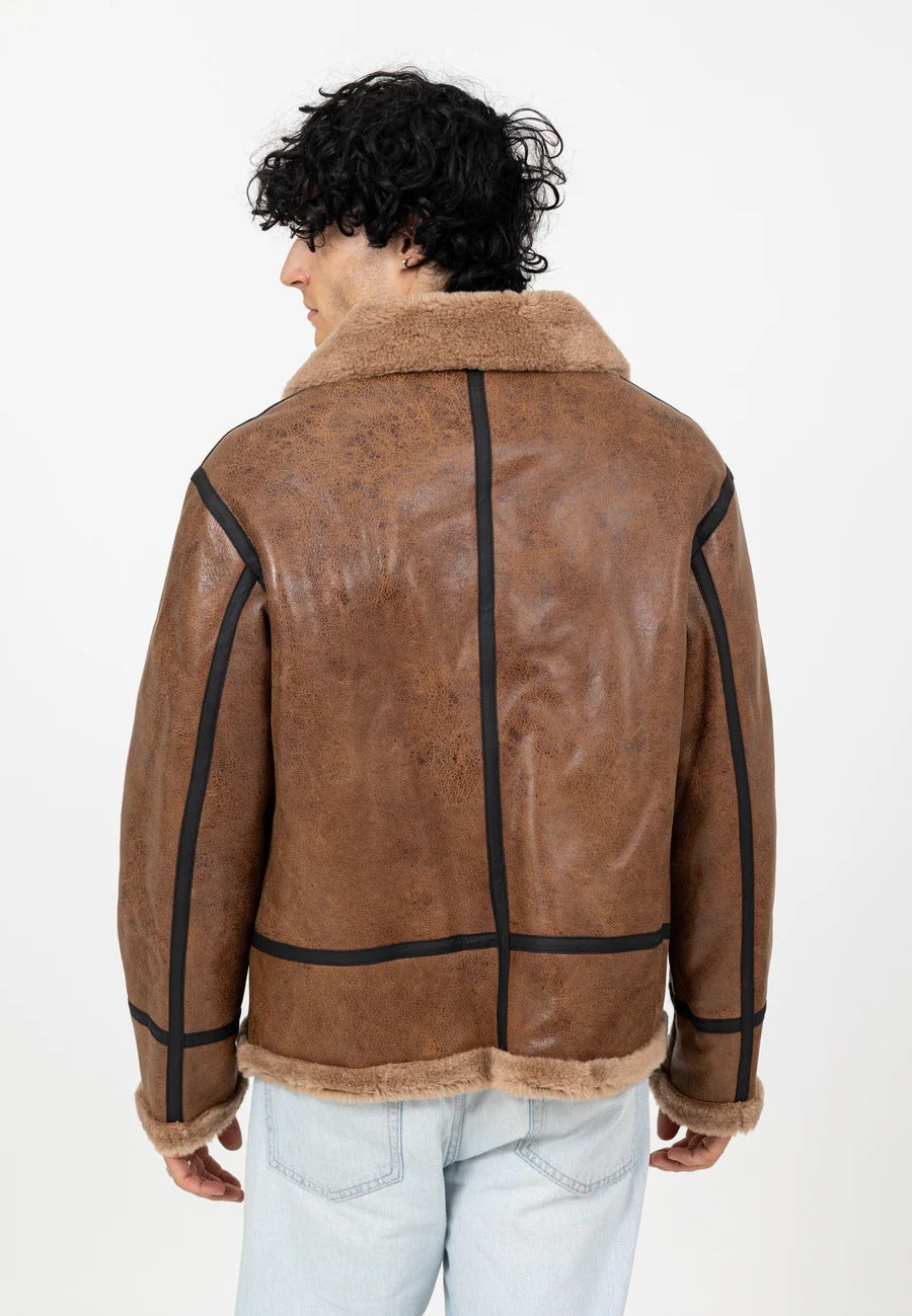 RB3-M Lederjacke in Brown