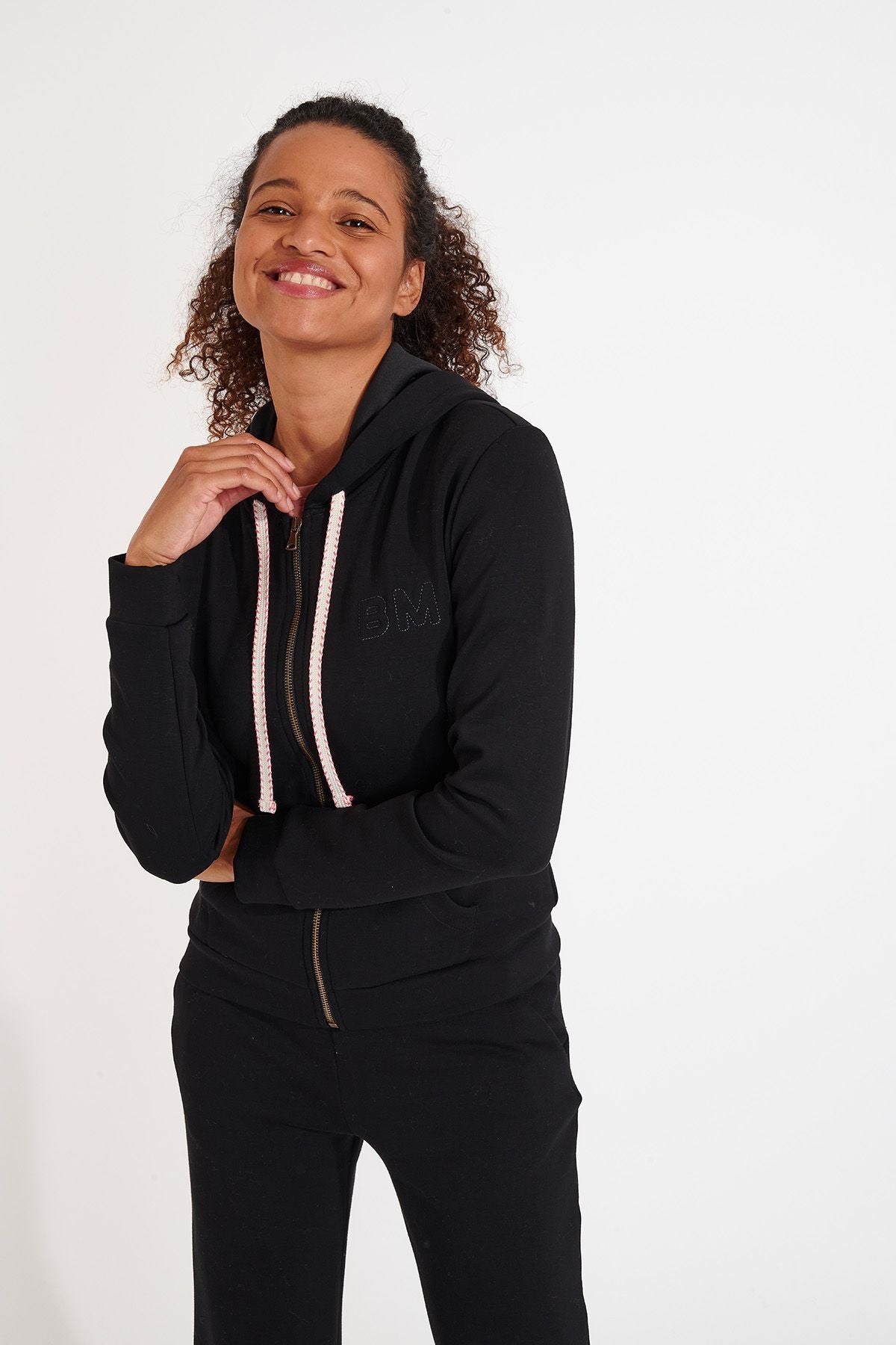 FRESCO-BAYJOY Sweatjacke in Noir Sweatjacken Banana Moon