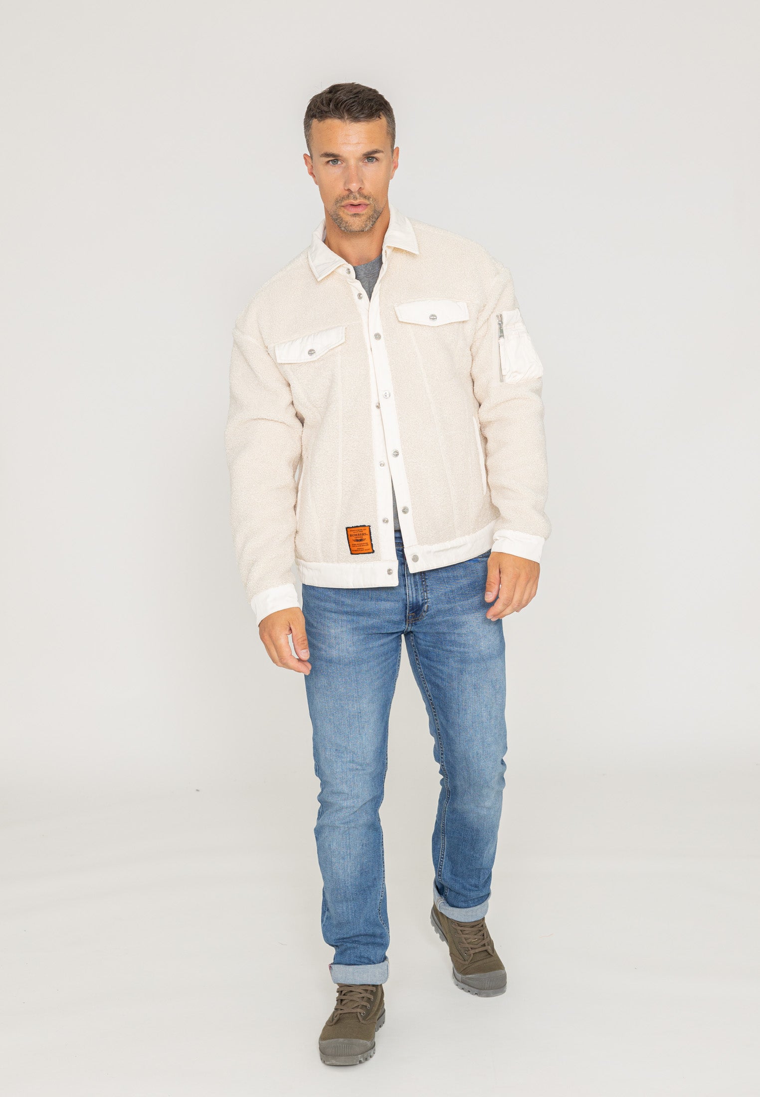 Saratoga U Sherpajacke in Cream Jacken Bombers Original   