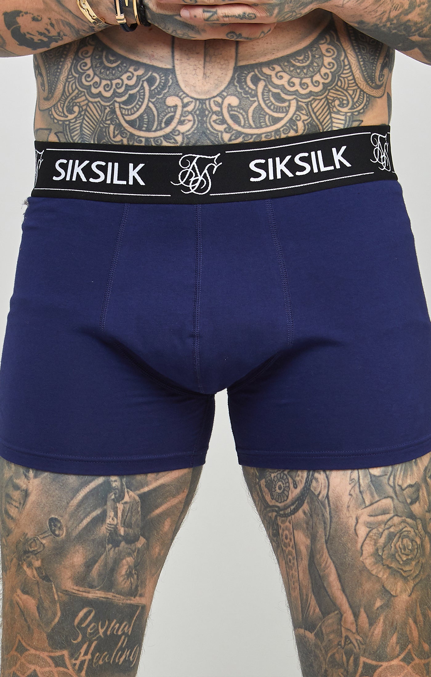 Multi 3 Pack Boxer in Black, Navy, Burgundy Unterwäsche SikSilk   