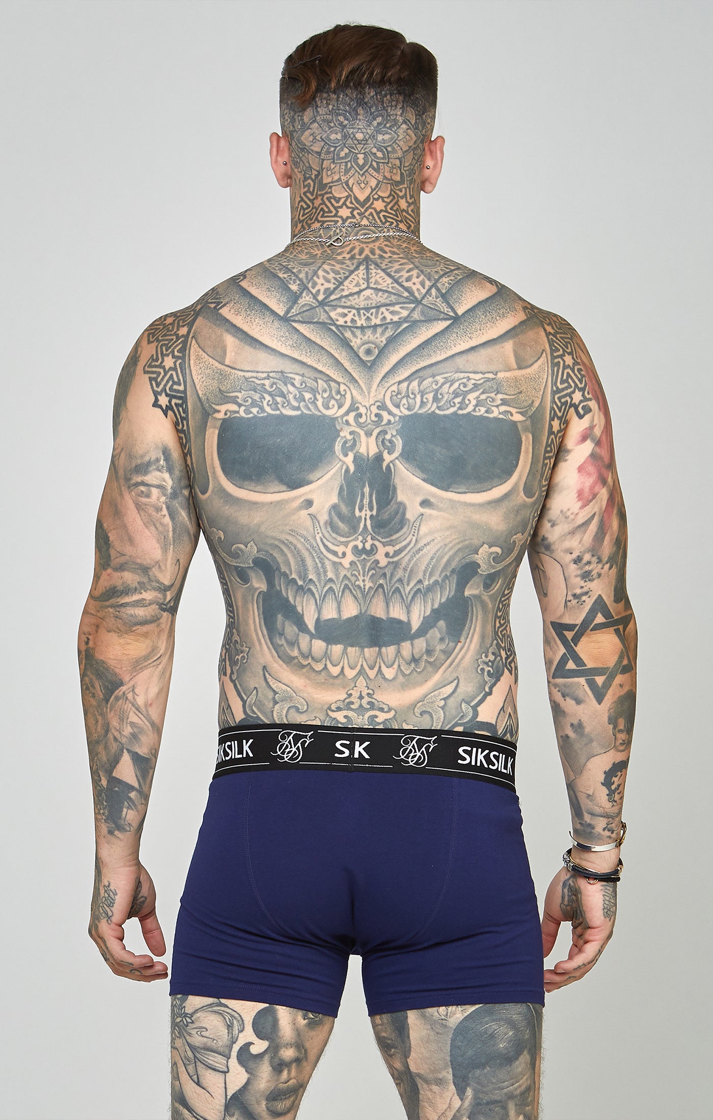 Multi 3 Pack Boxer in Black, Navy, Burgundy Unterwäsche SikSilk   