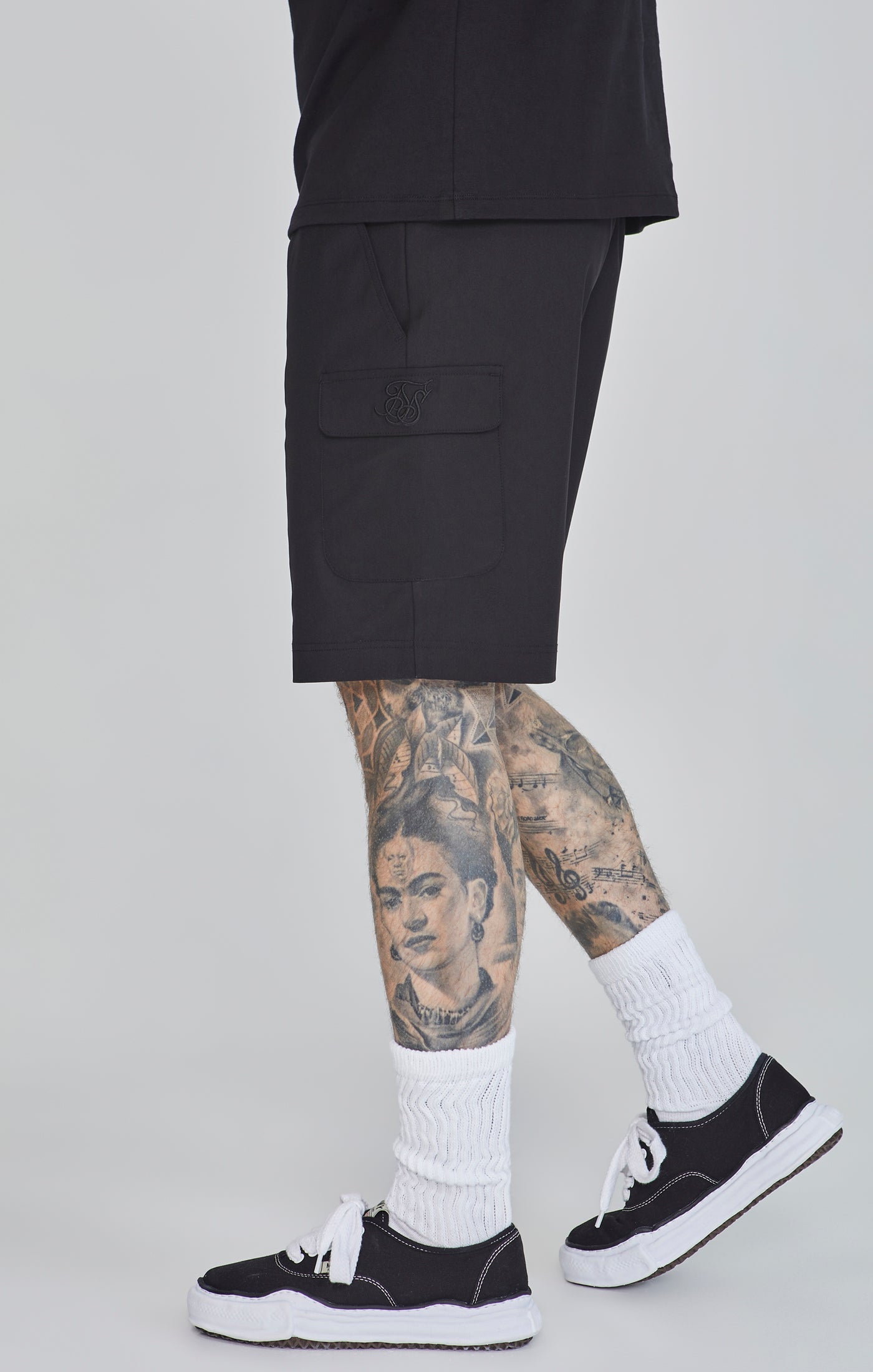 Flight Cargo Shorts in Black Shorts SikSilk   