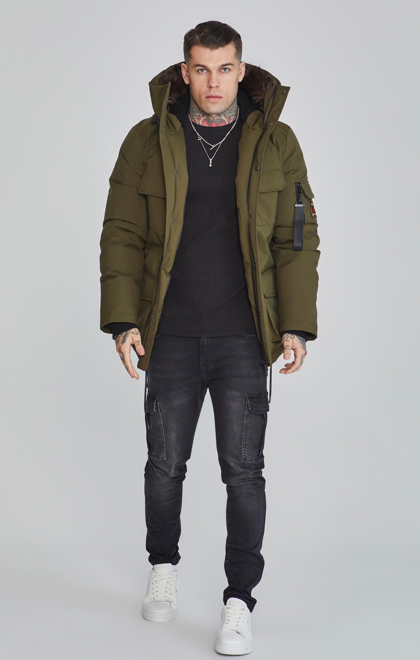 Parka in Green Jacken SikSilk   