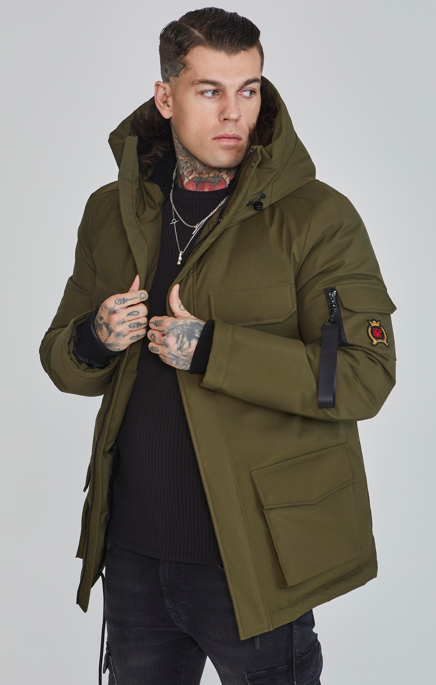 Parka in Green Jacken SikSilk   