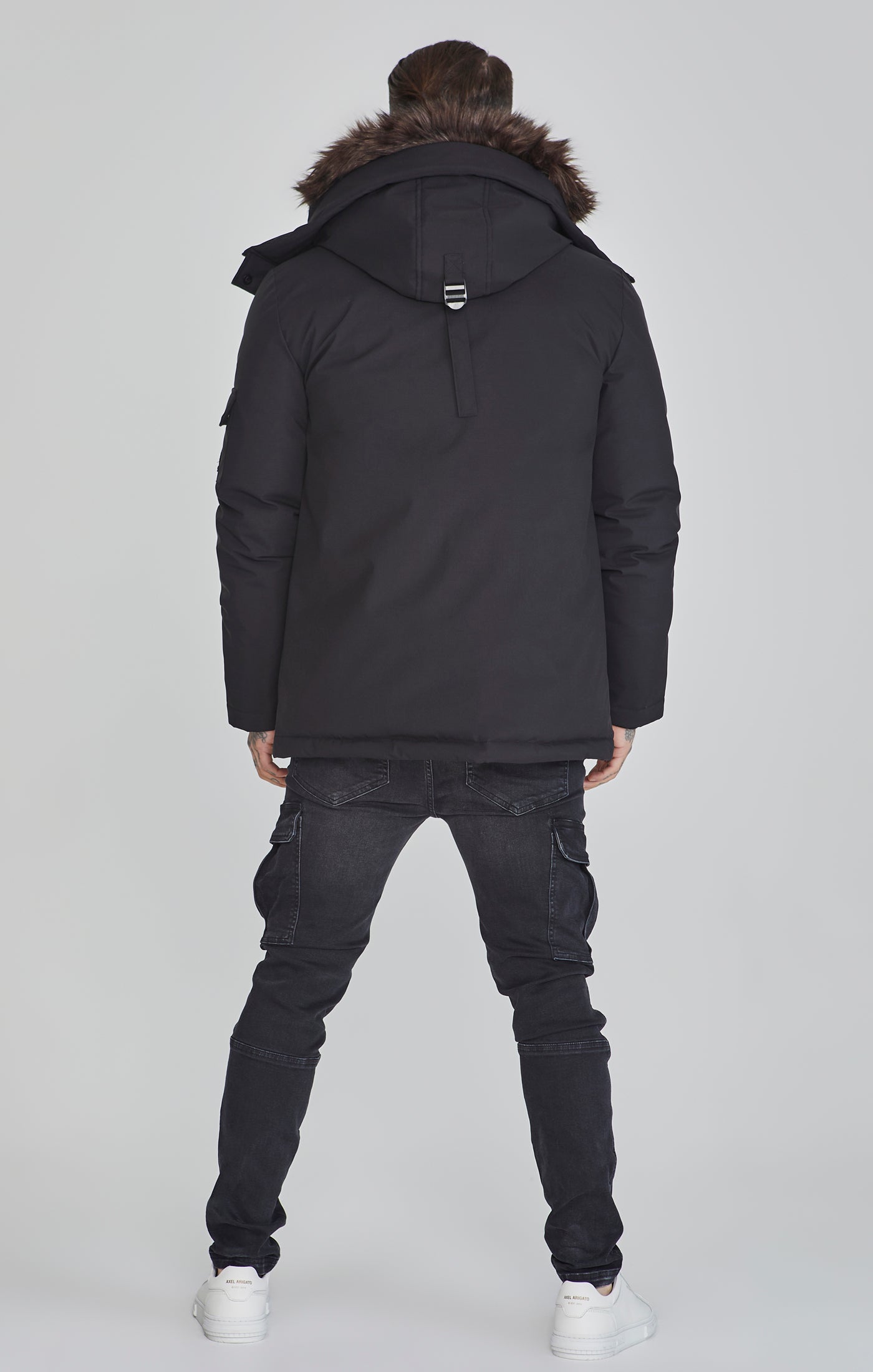 Parka in Black Jacken SikSilk   