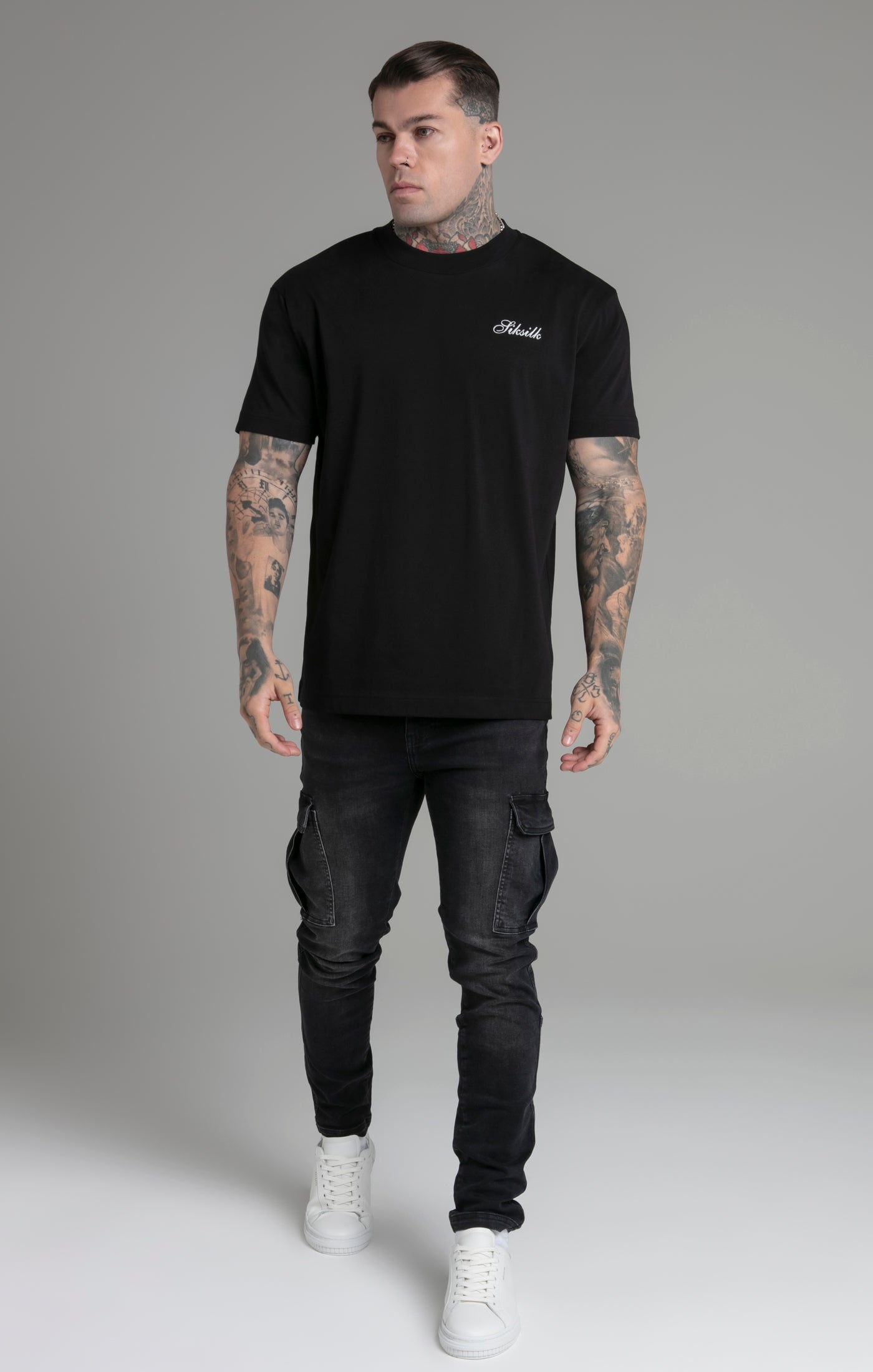 Graphic T-Shirt in Black T-Shirts SikSilk   