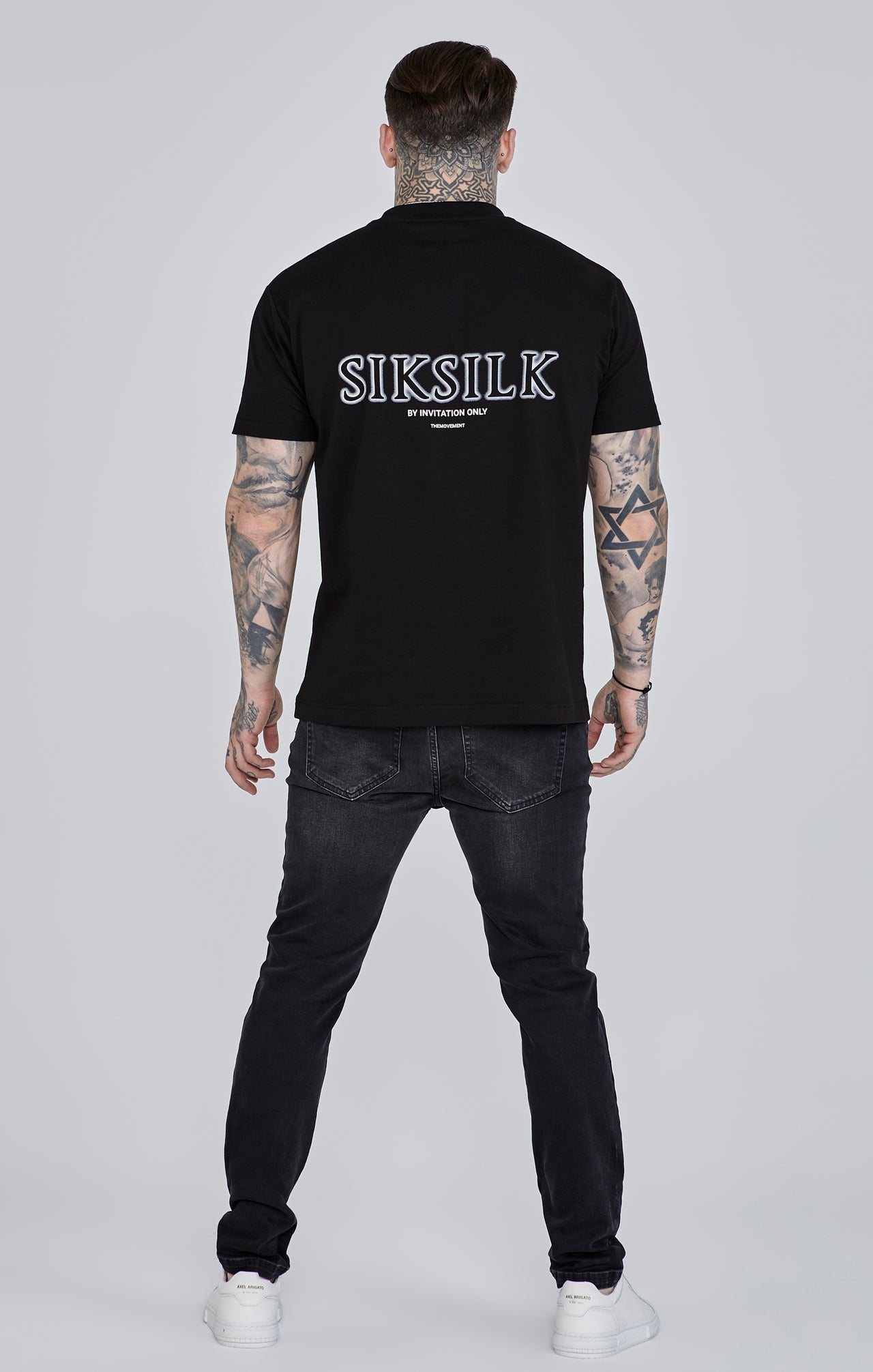 Slim Fit Jeans in Black Jeans SikSilk   