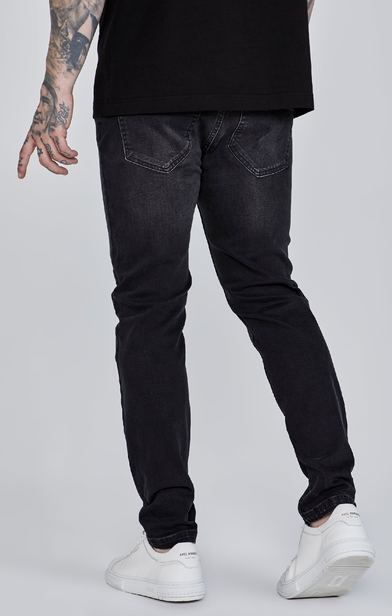 Slim Fit Jeans in Black Jeans SikSilk   