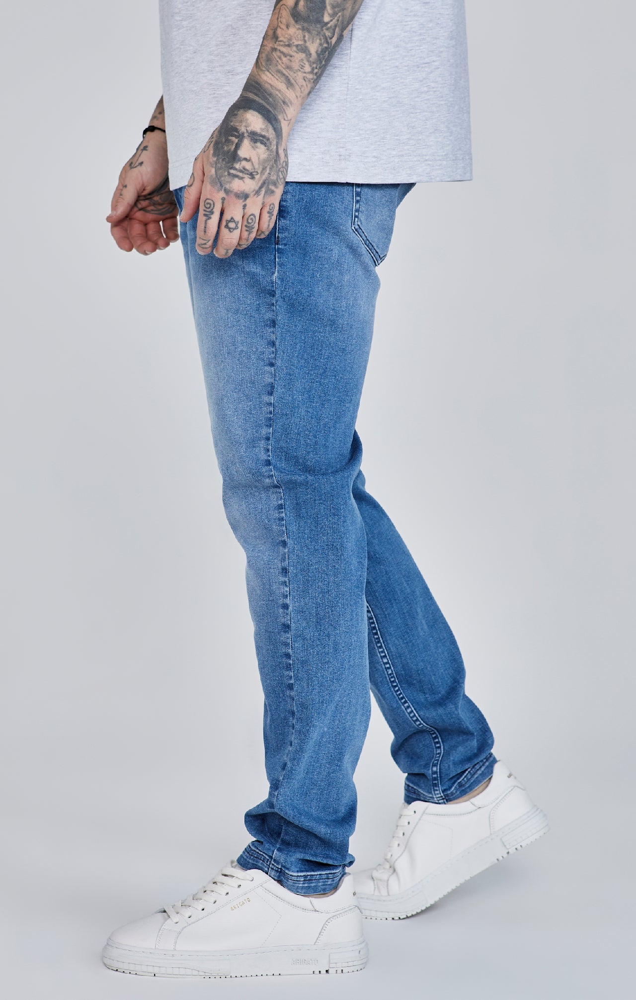 Slim Fit Jeans in Blue Jeans SikSilk   