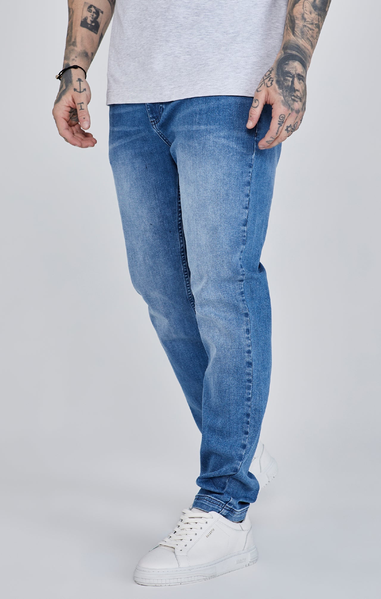 Slim Fit Jeans in Blue Jeans SikSilk   