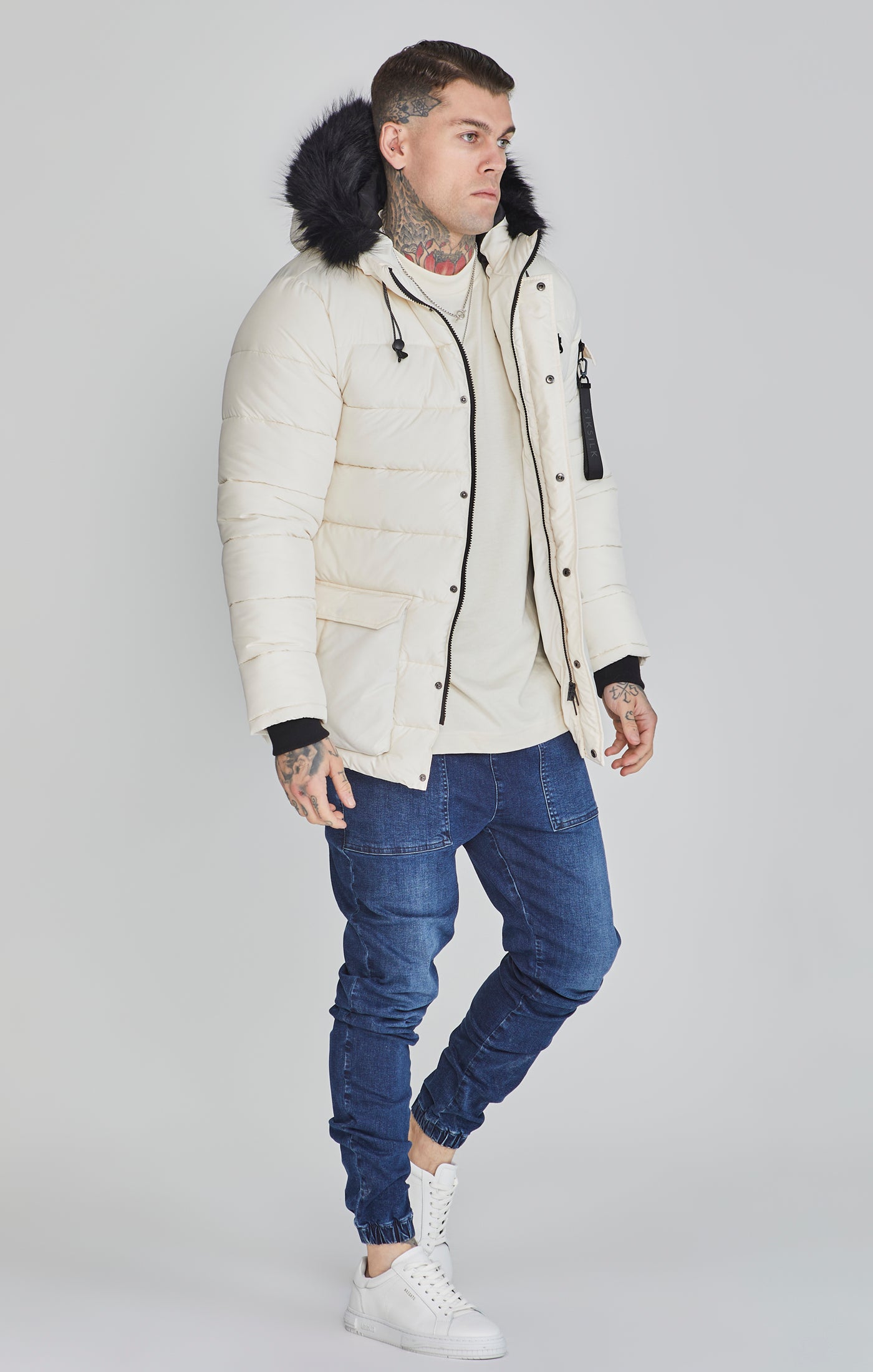 Parka in Ecru Jacken SikSilk   