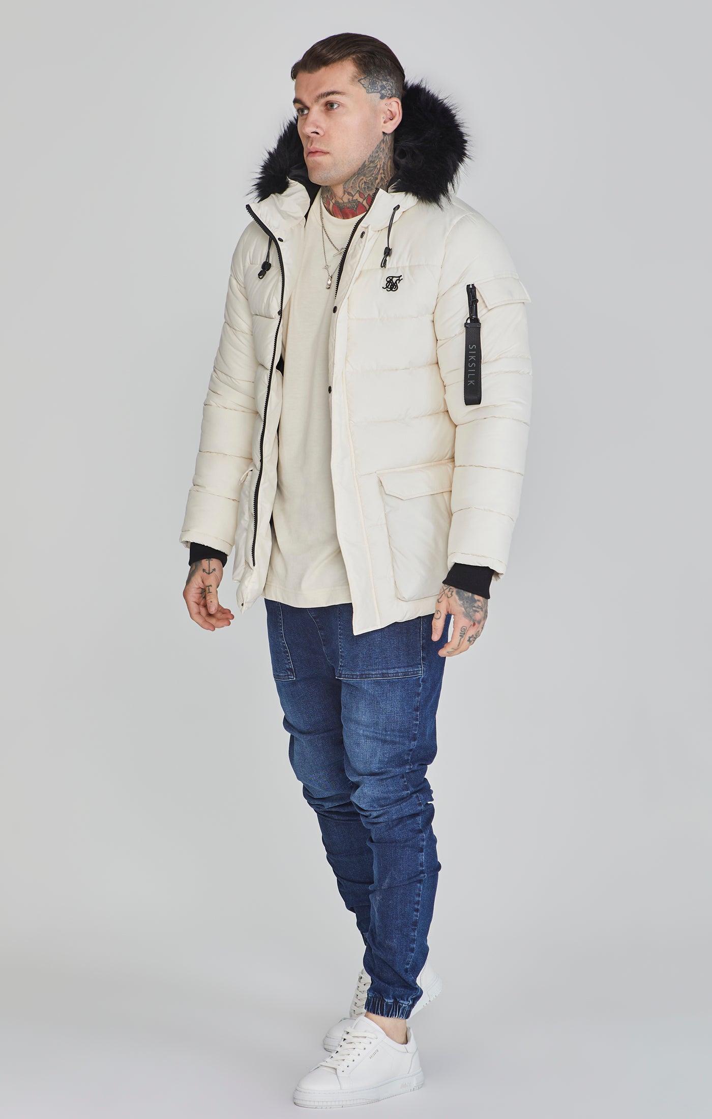 Parka in Ecru Jacken SikSilk   