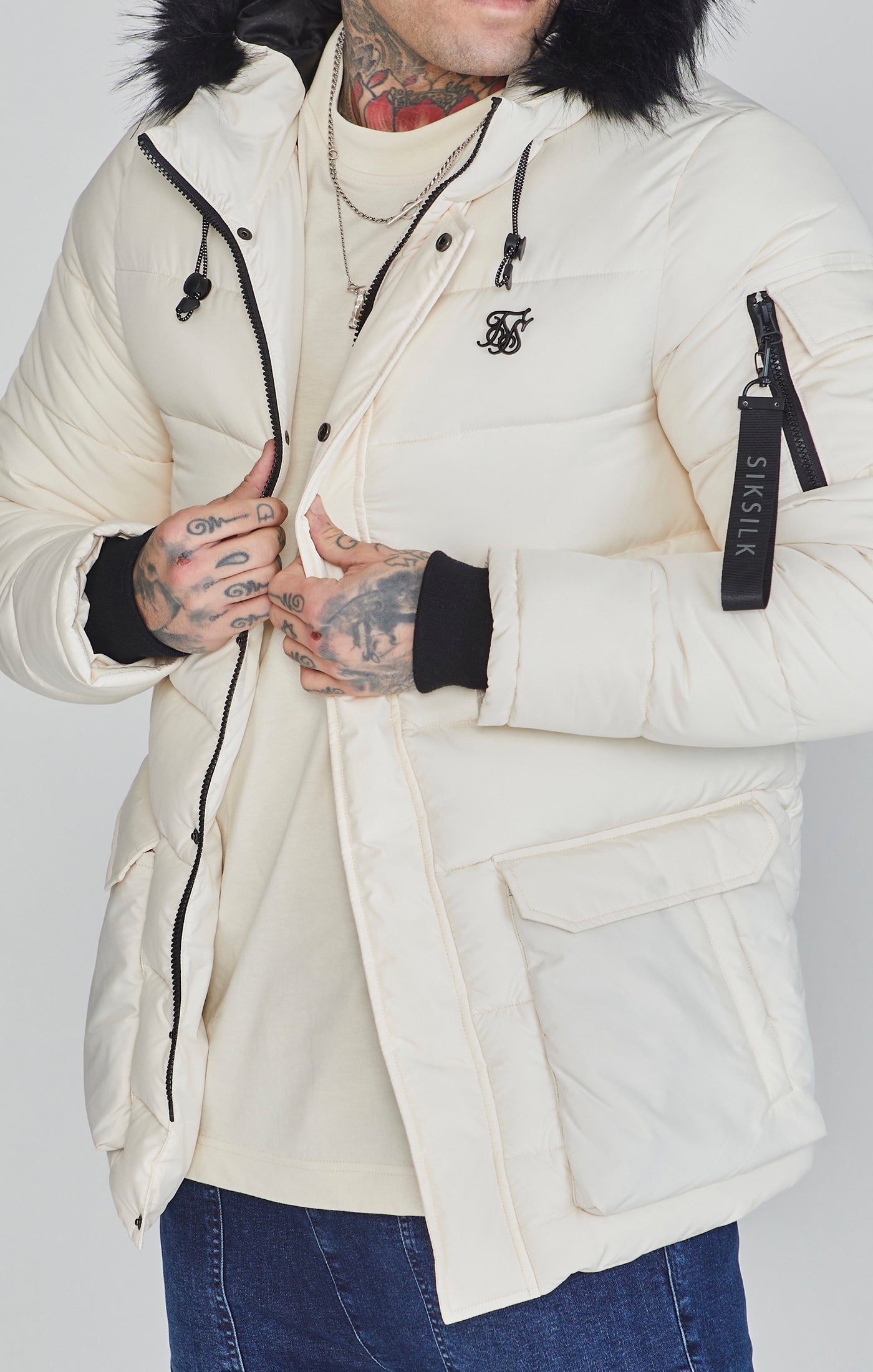 Parka in Ecru Jacken SikSilk   