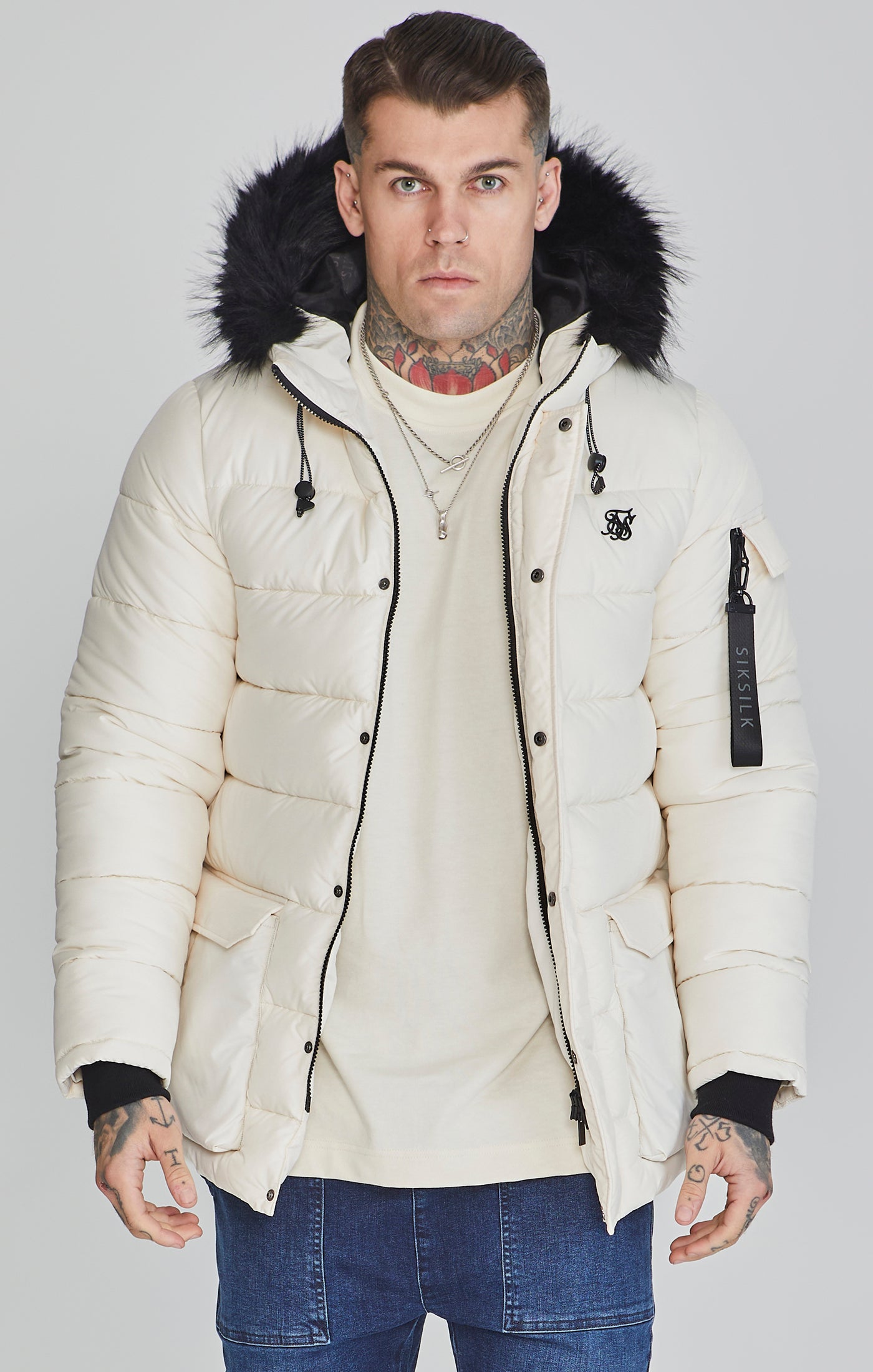 Parka in Ecru Jacken SikSilk   