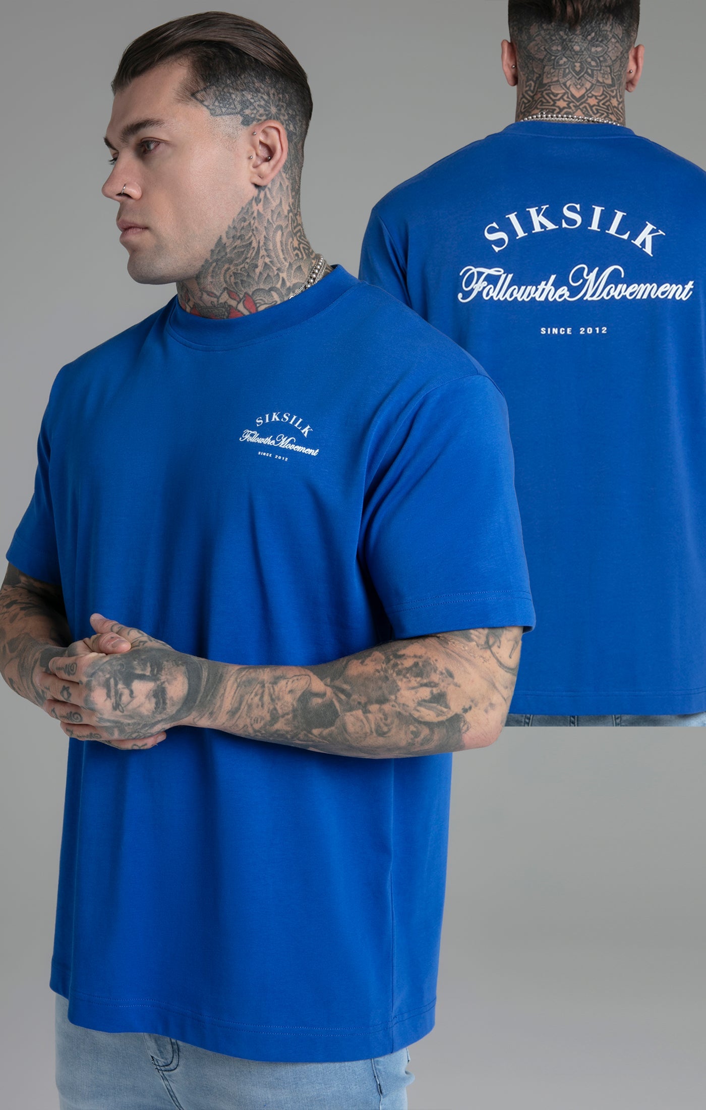 Graphic T-Shirt in Blue T-Shirts SikSilk   