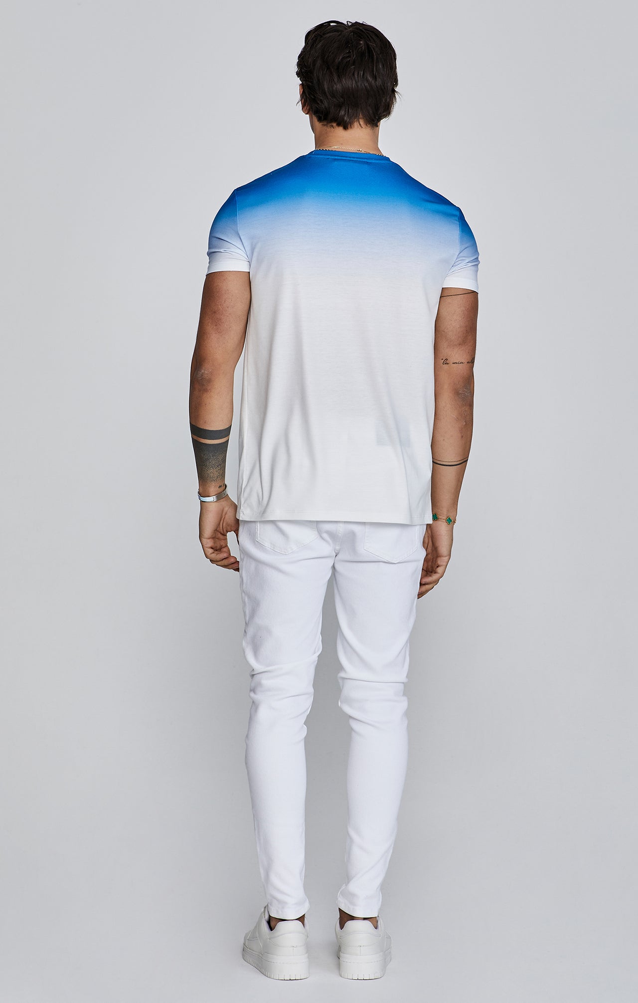 Fade T-Shirt in Blue, White T-Shirts SikSilk   