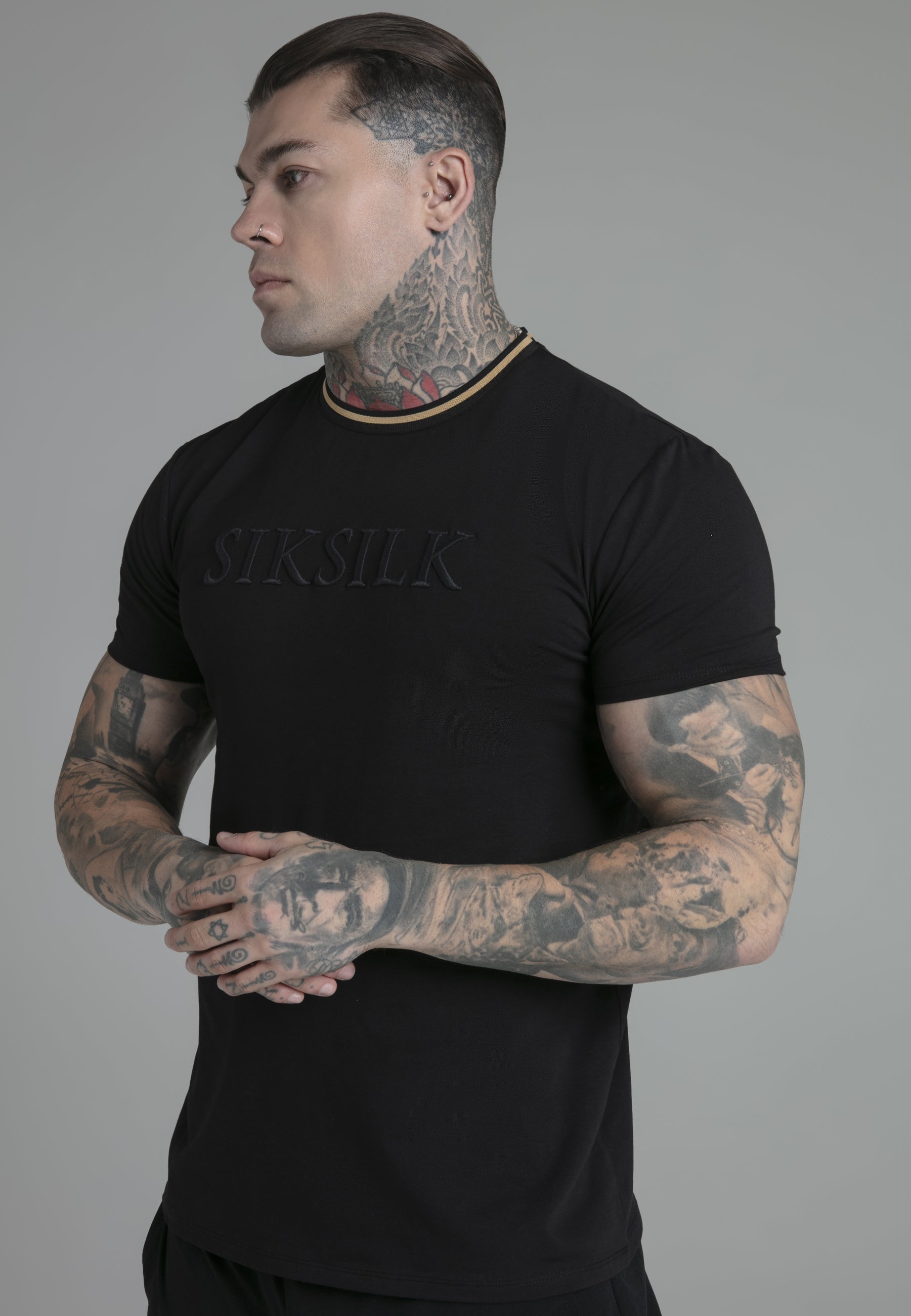 Logo T-Shirt in Black T-Shirts SikSilk   