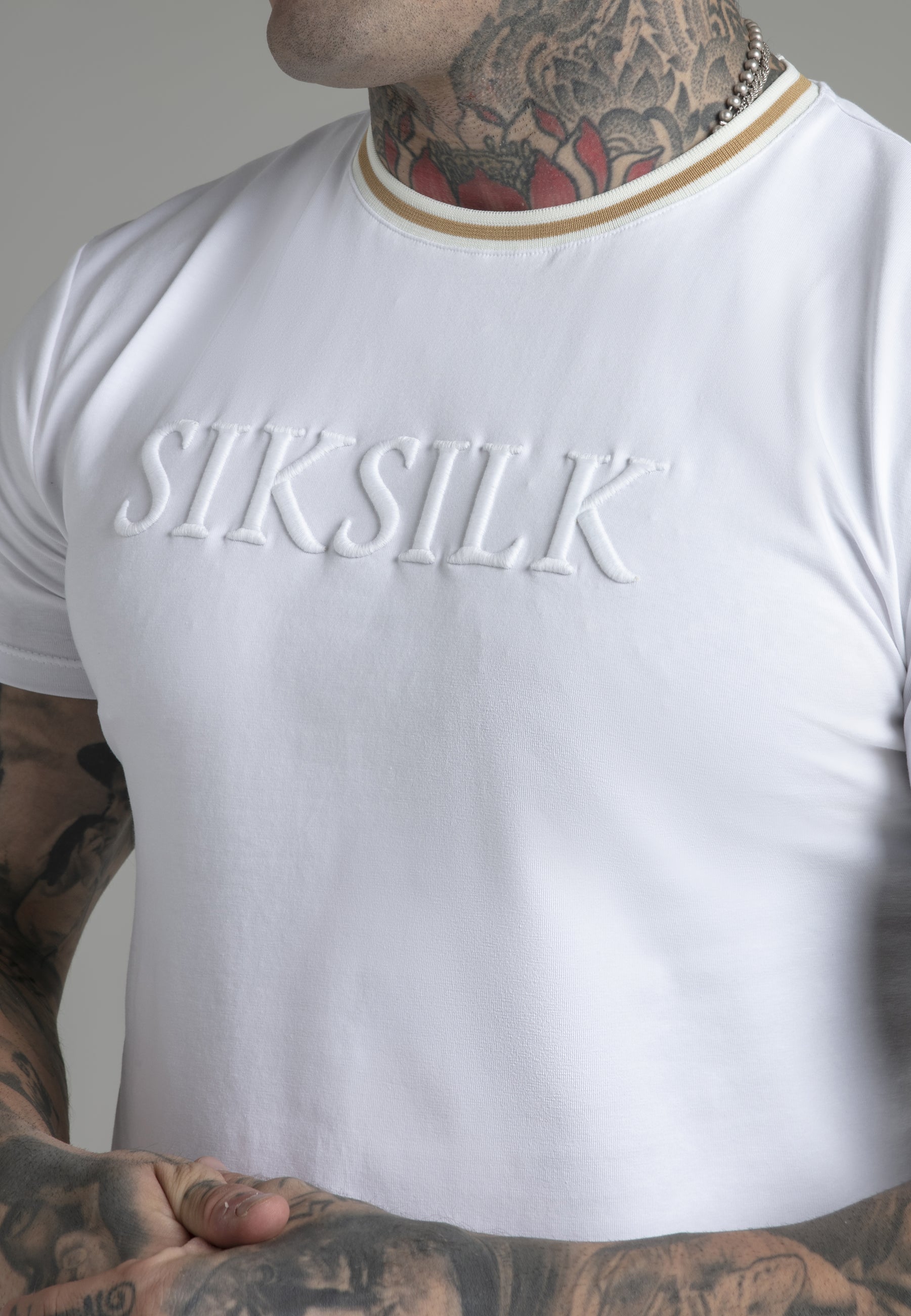 Logo T-Shirt in White T-Shirts SikSilk   