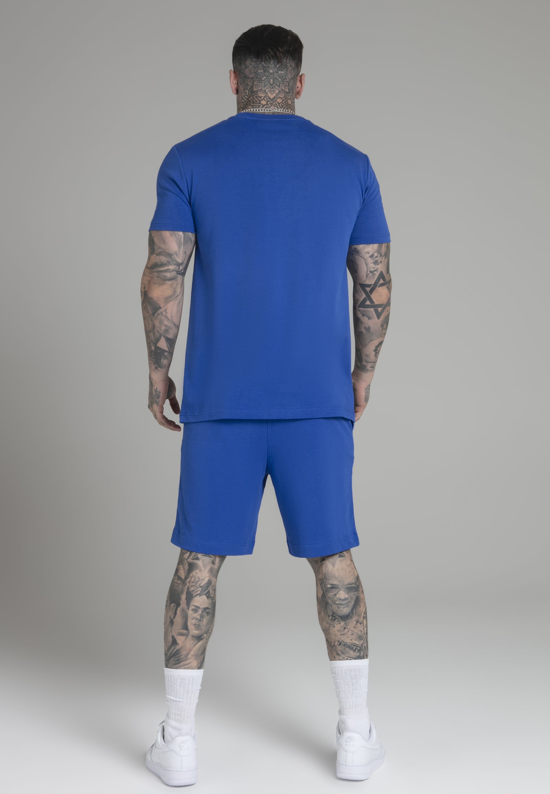 T-Shirt and Shorts Set in Blue Sets SikSilk   