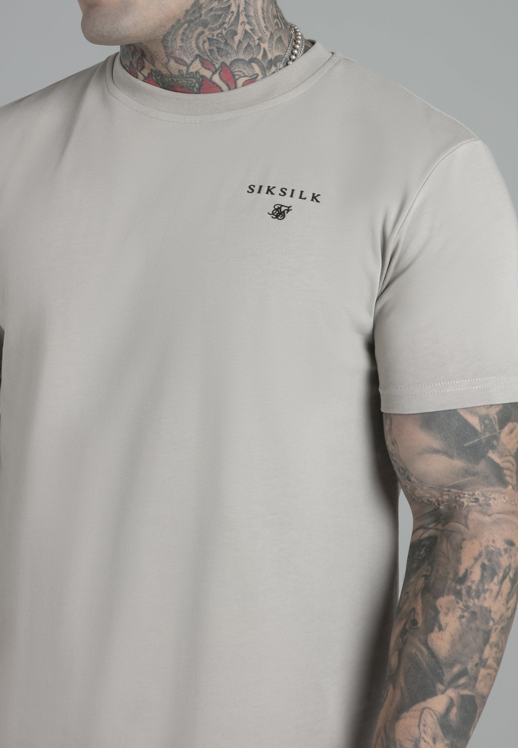 T-Shirt and Shorts Set in Beige Sets SikSilk   