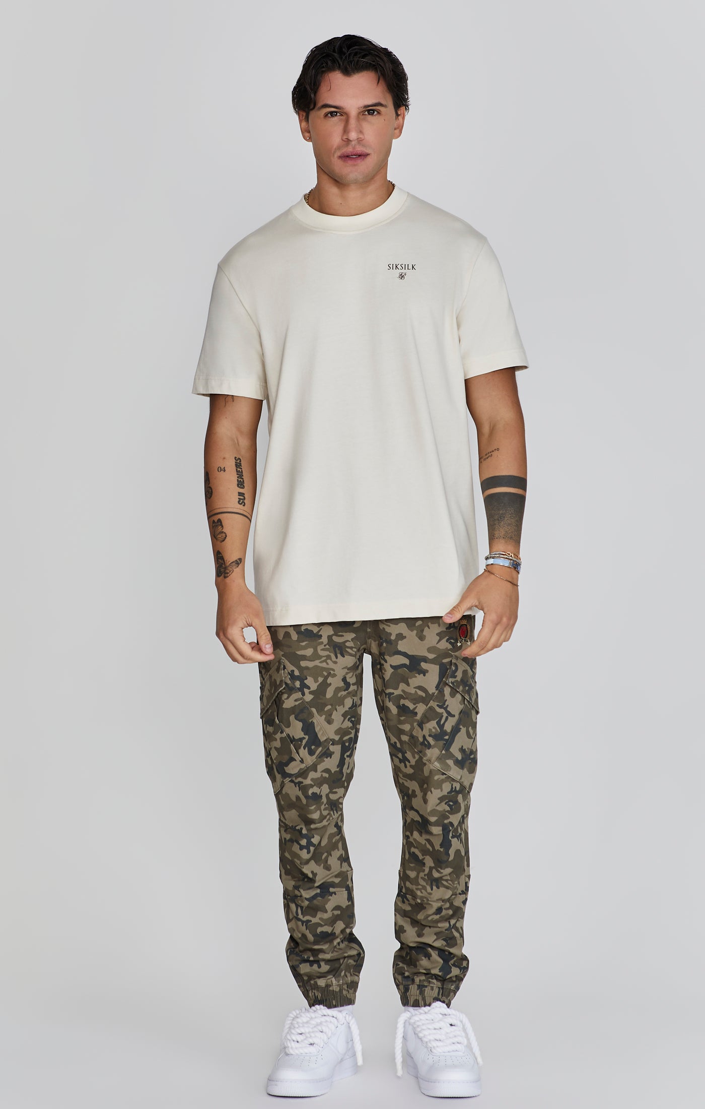 Cargo Pants in Green Camo Hosen SikSilk   