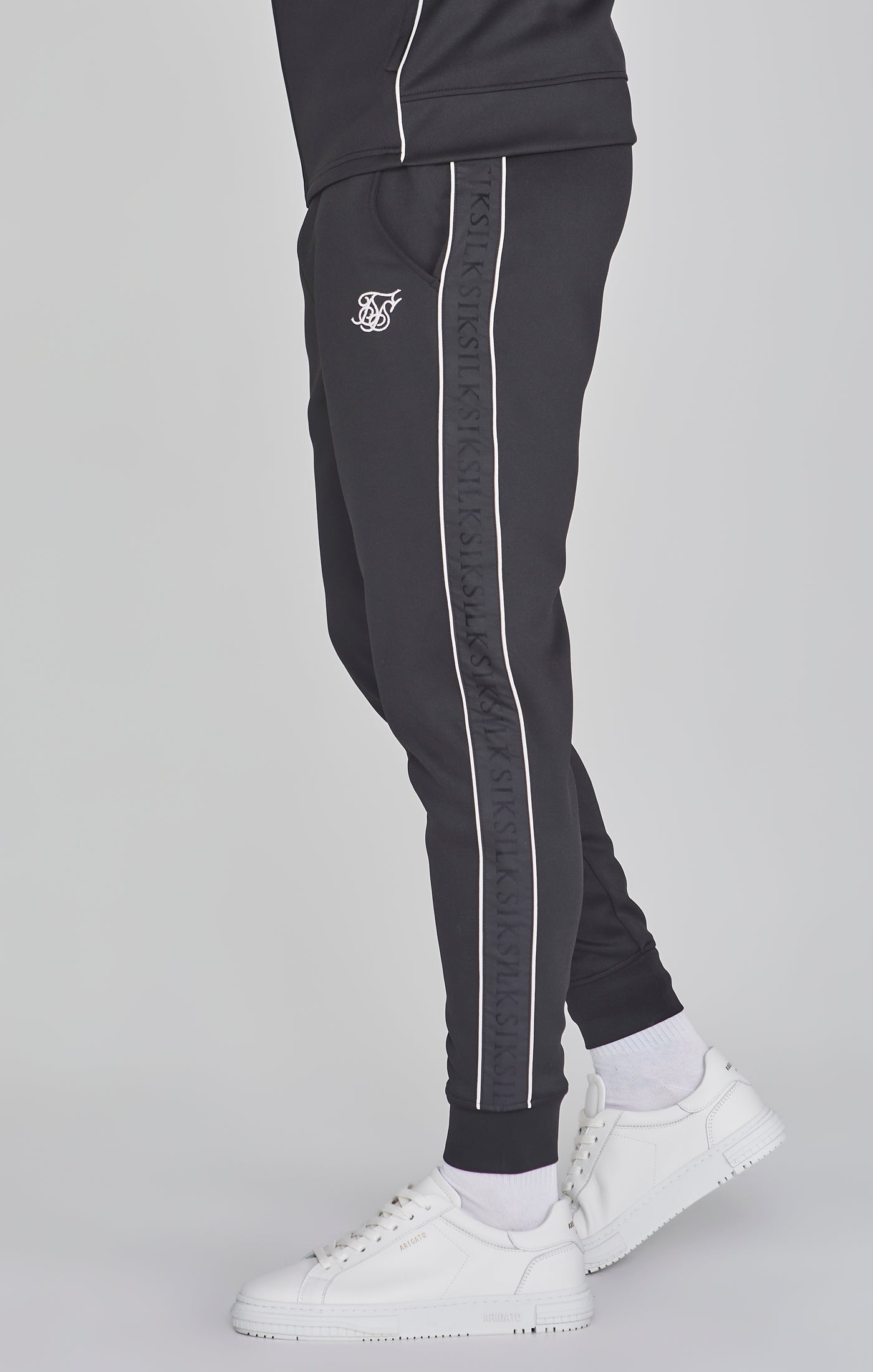 Hoodie and Joggers Set in Black Sets SikSilk   