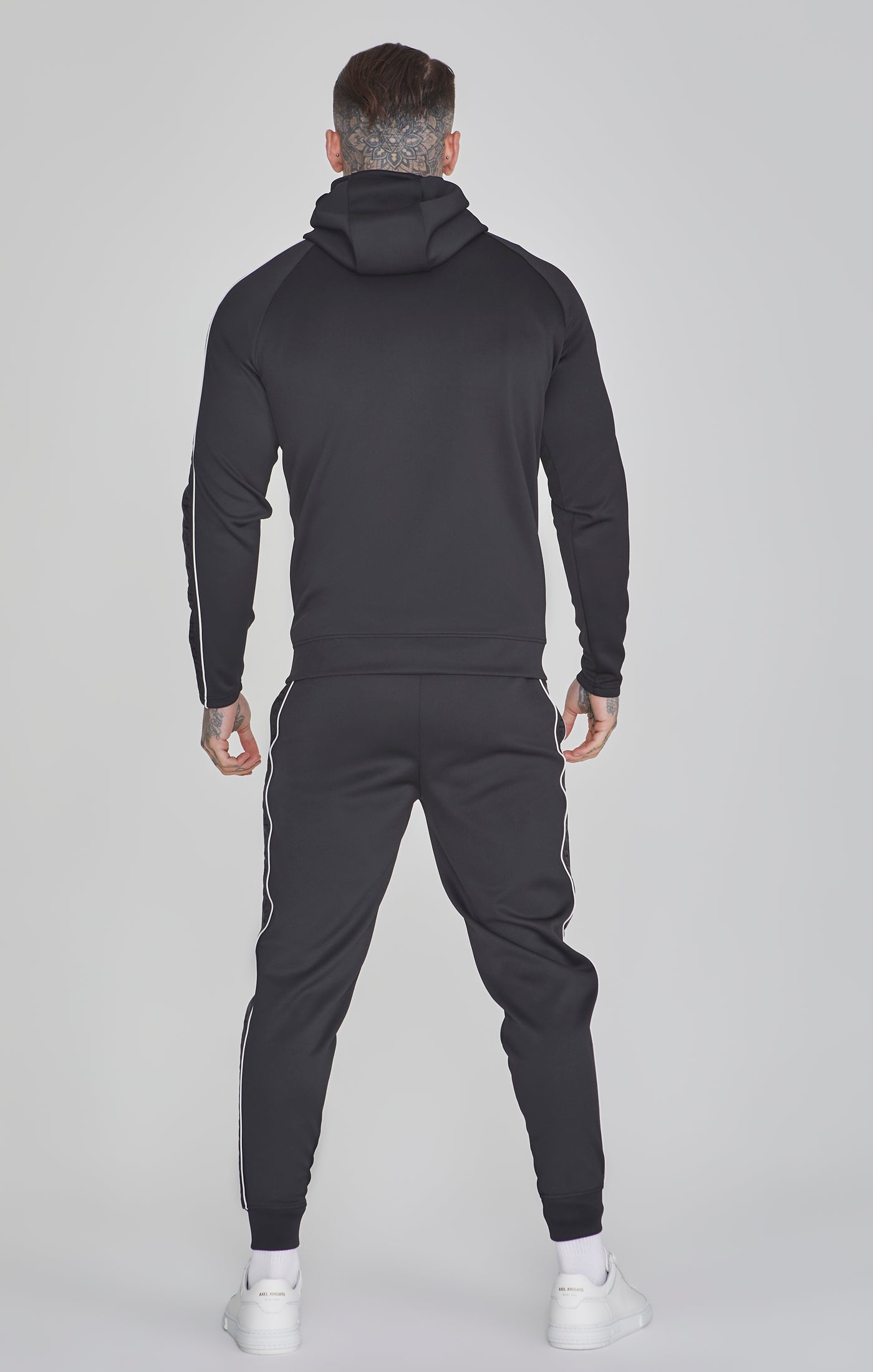 Hoodie and Joggers Set in Black Sets SikSilk   