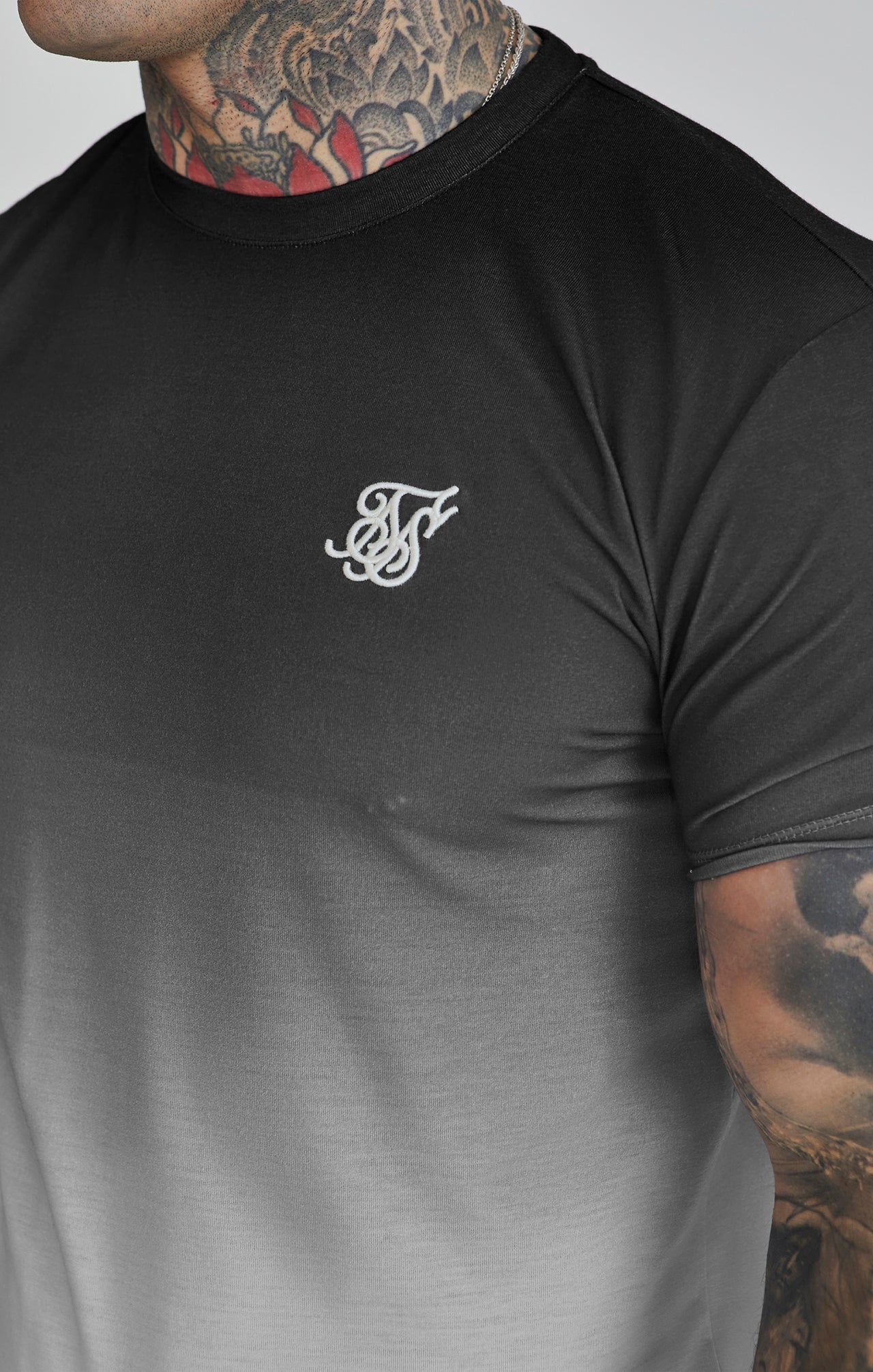 Fade T-Shirt in Black, Grey T-Shirts SikSilk   