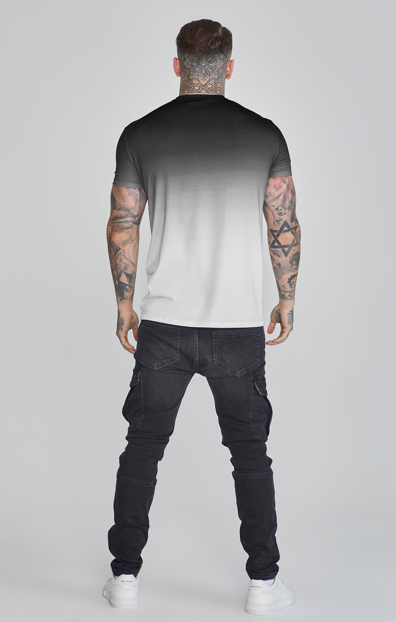 Fade T-Shirt in Black, Grey T-Shirts SikSilk   