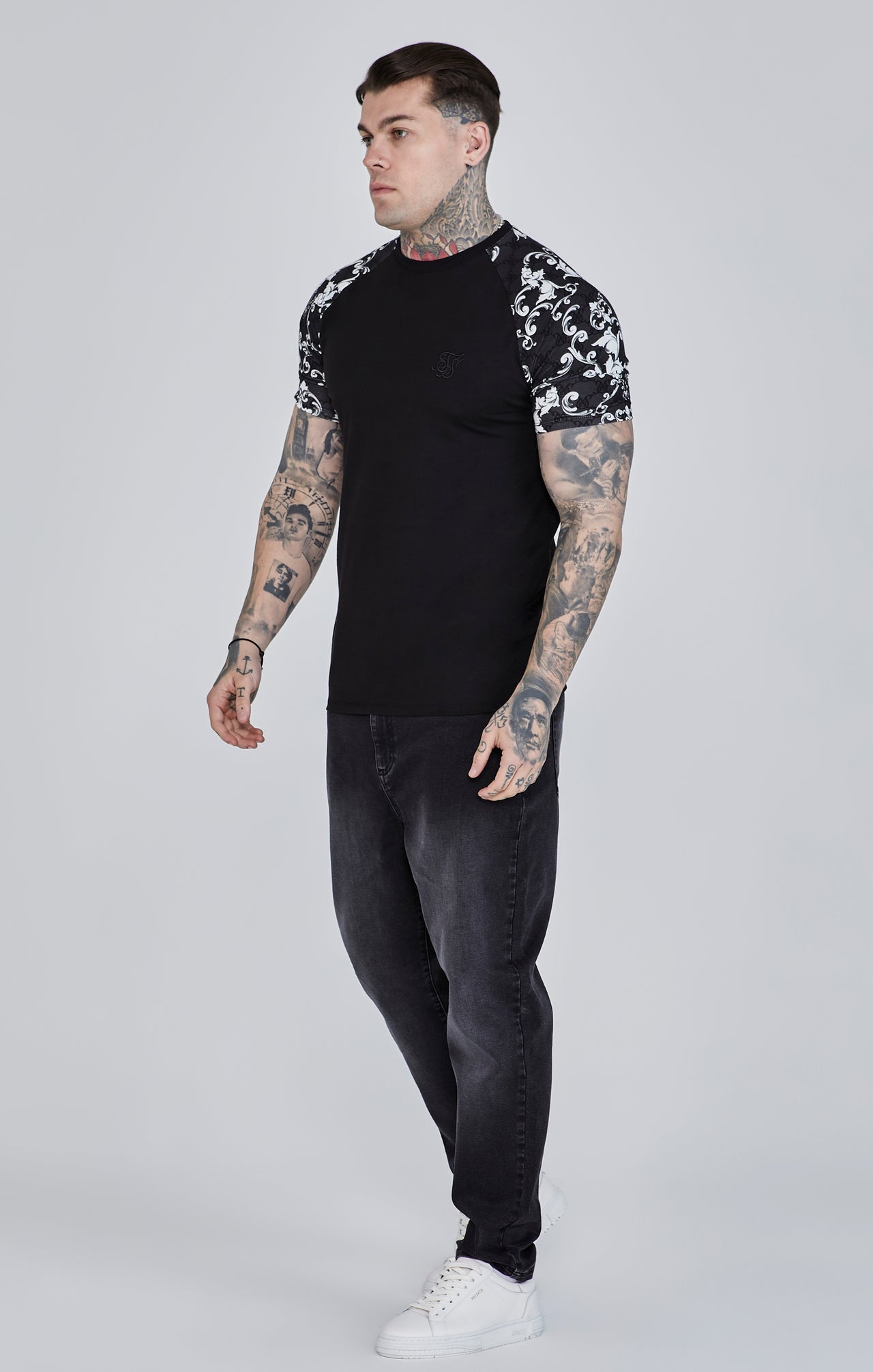 Venetian T-Shirt in Black T-Shirts SikSilk   