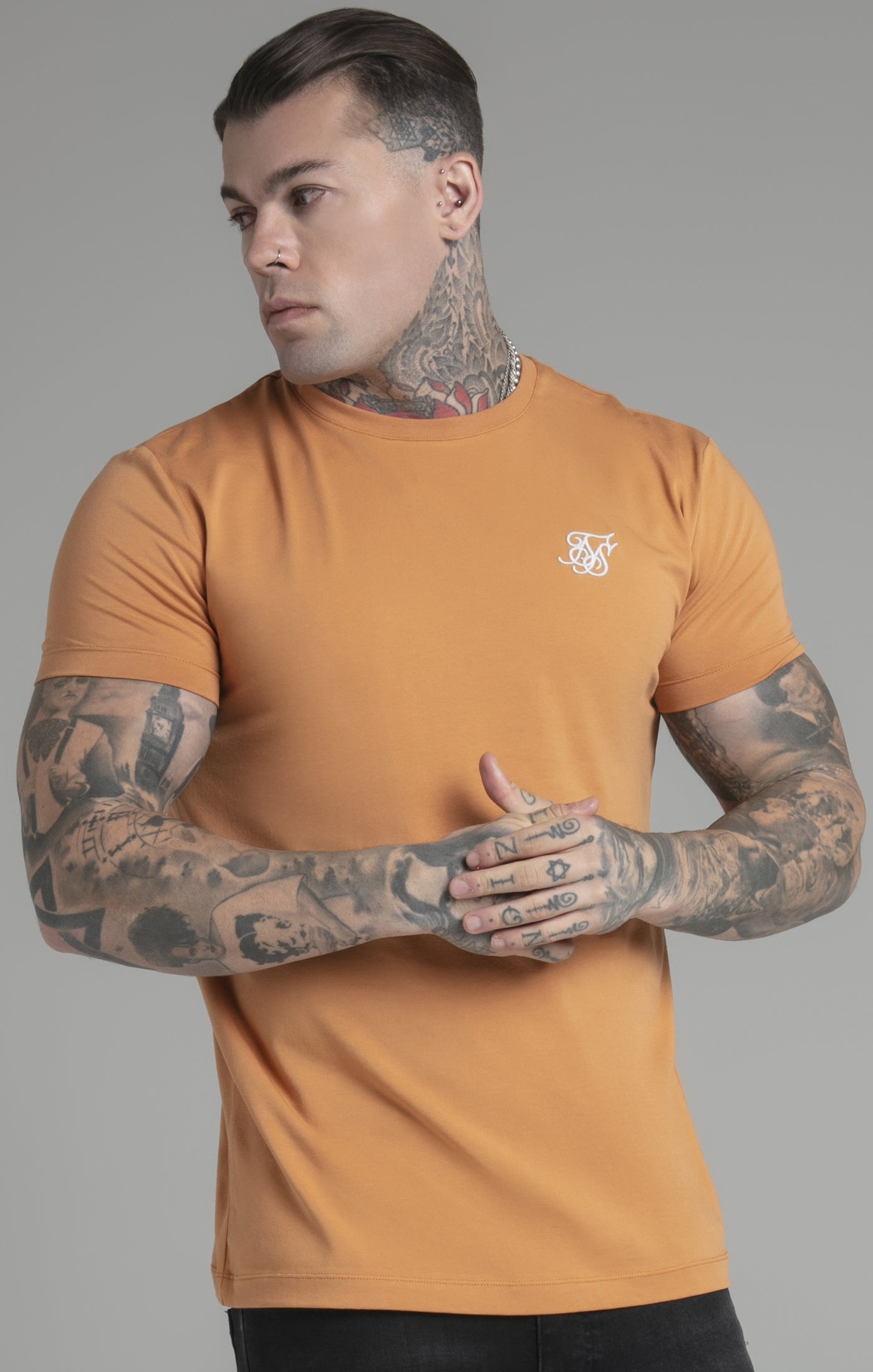 Muscle Fit T-Shirt in Yellow T-Shirts SikSilk   