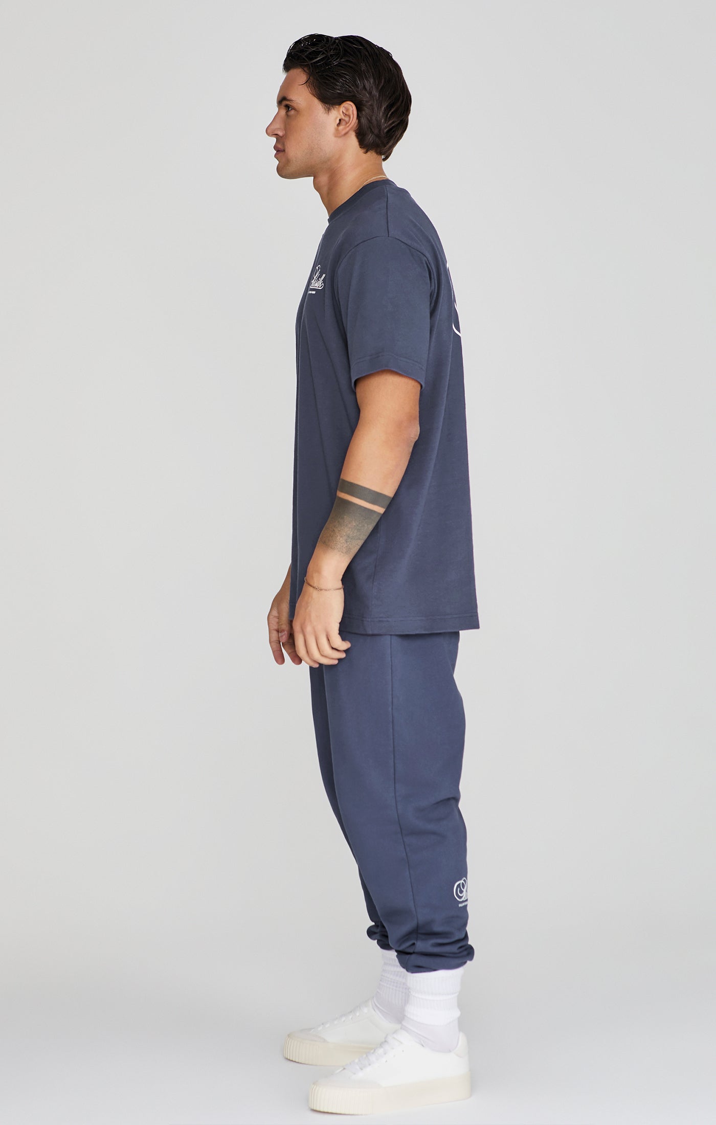Graphic T-Shirt in Navy T-Shirts SikSilk   