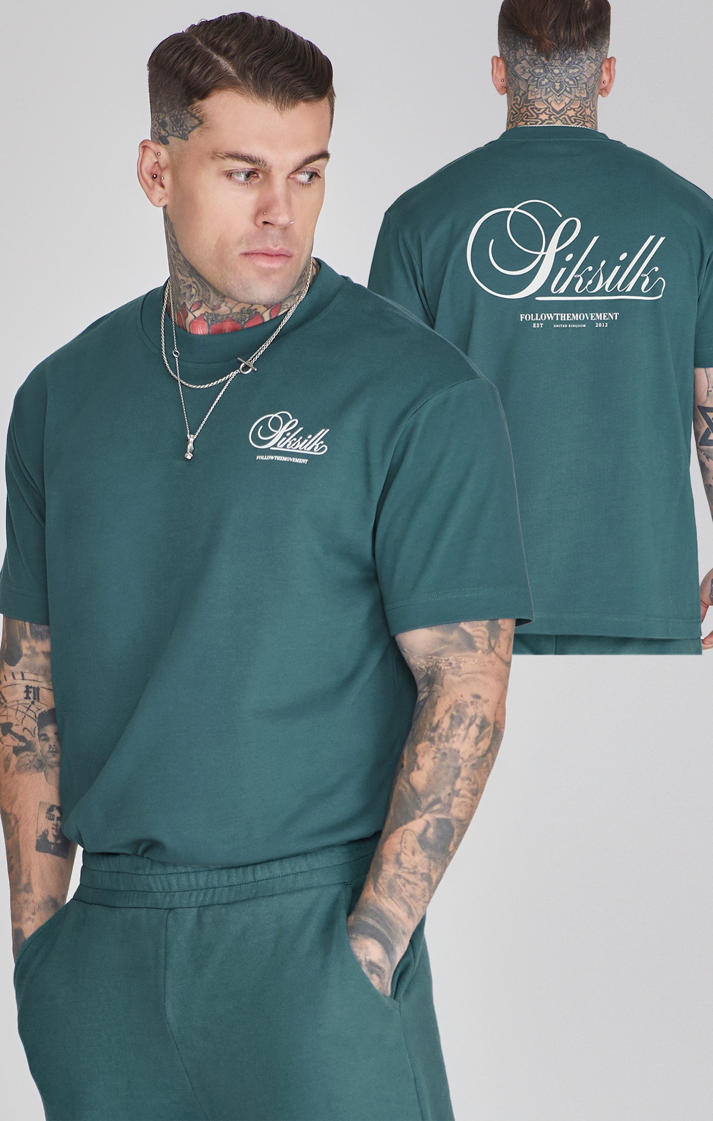 Graphic T-Shirt in Green T-Shirts SikSilk   