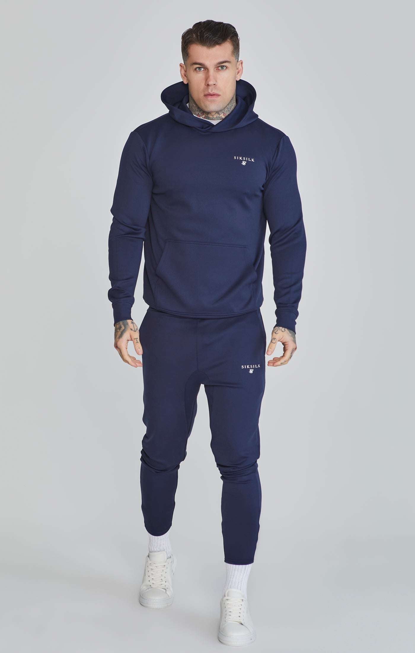 Essentials Poly Joggers in Navy Hosen SikSilk   