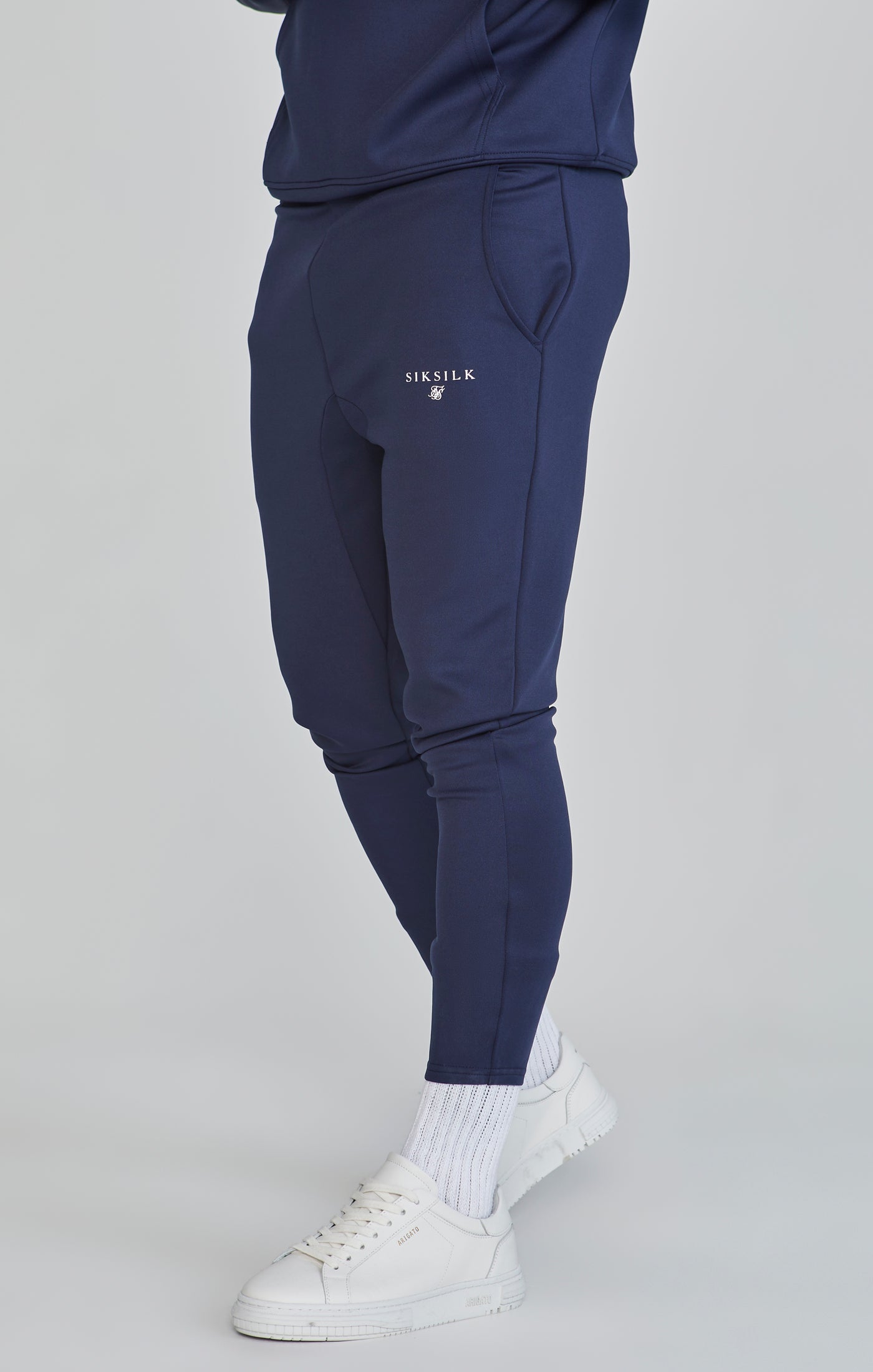 Essentials Poly Joggers in Navy Hosen SikSilk   