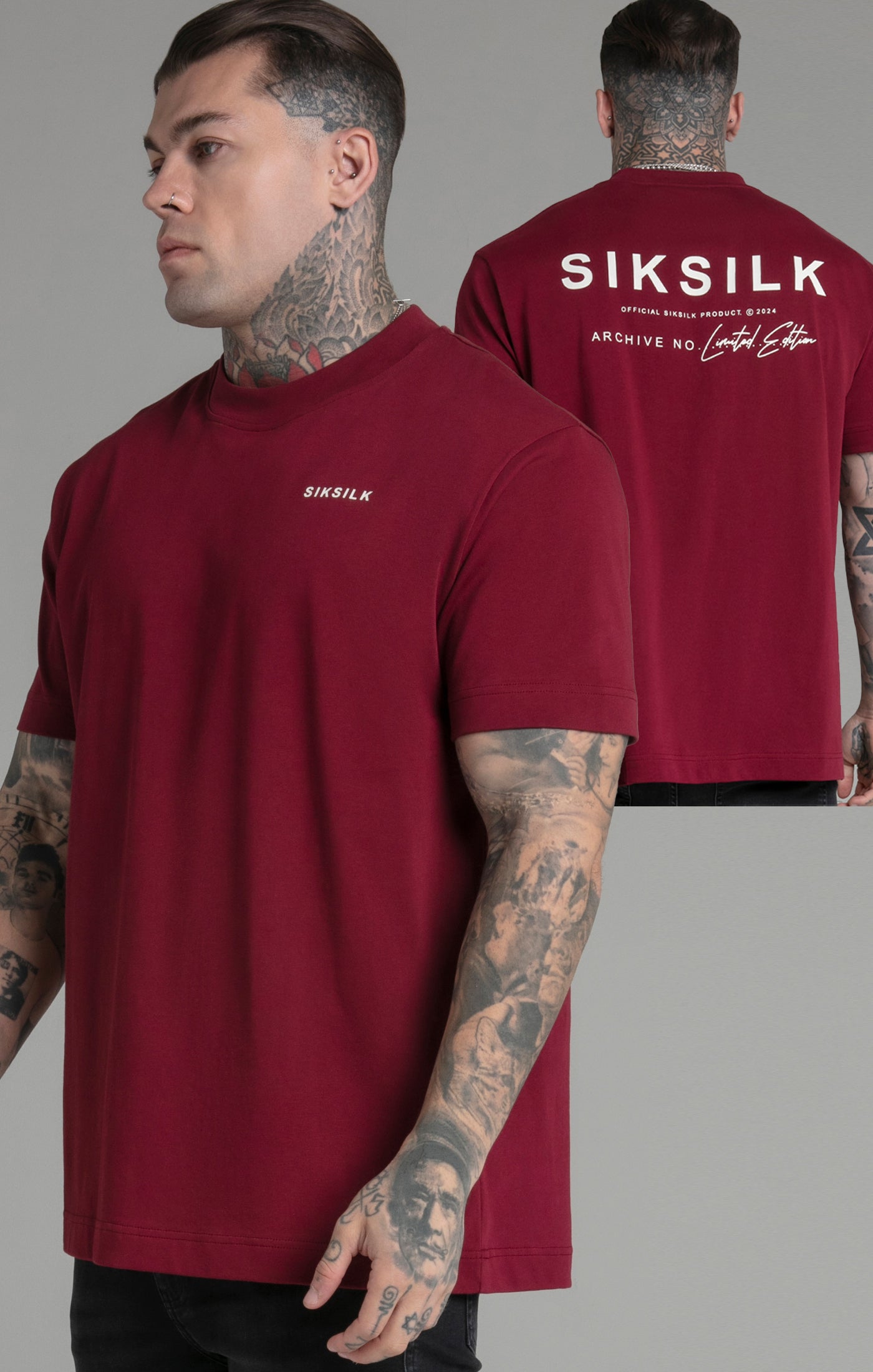 Limited Edition T-Shirt in Burgundy T-Shirts SikSilk   