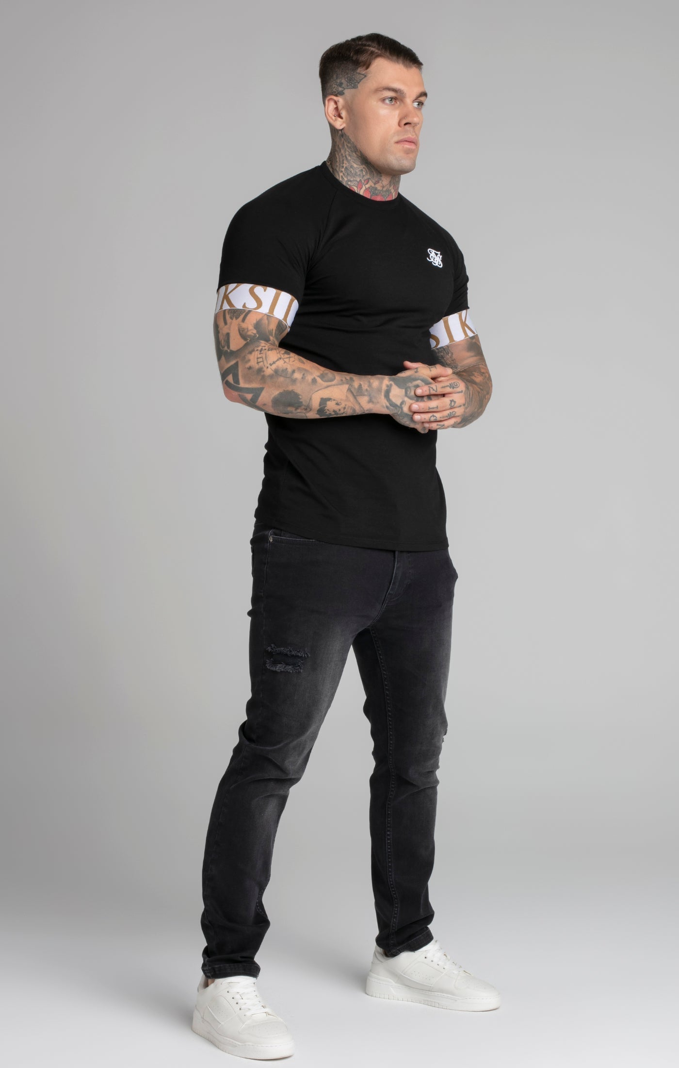 Tech T-Shirt in Black T-Shirts SikSilk   