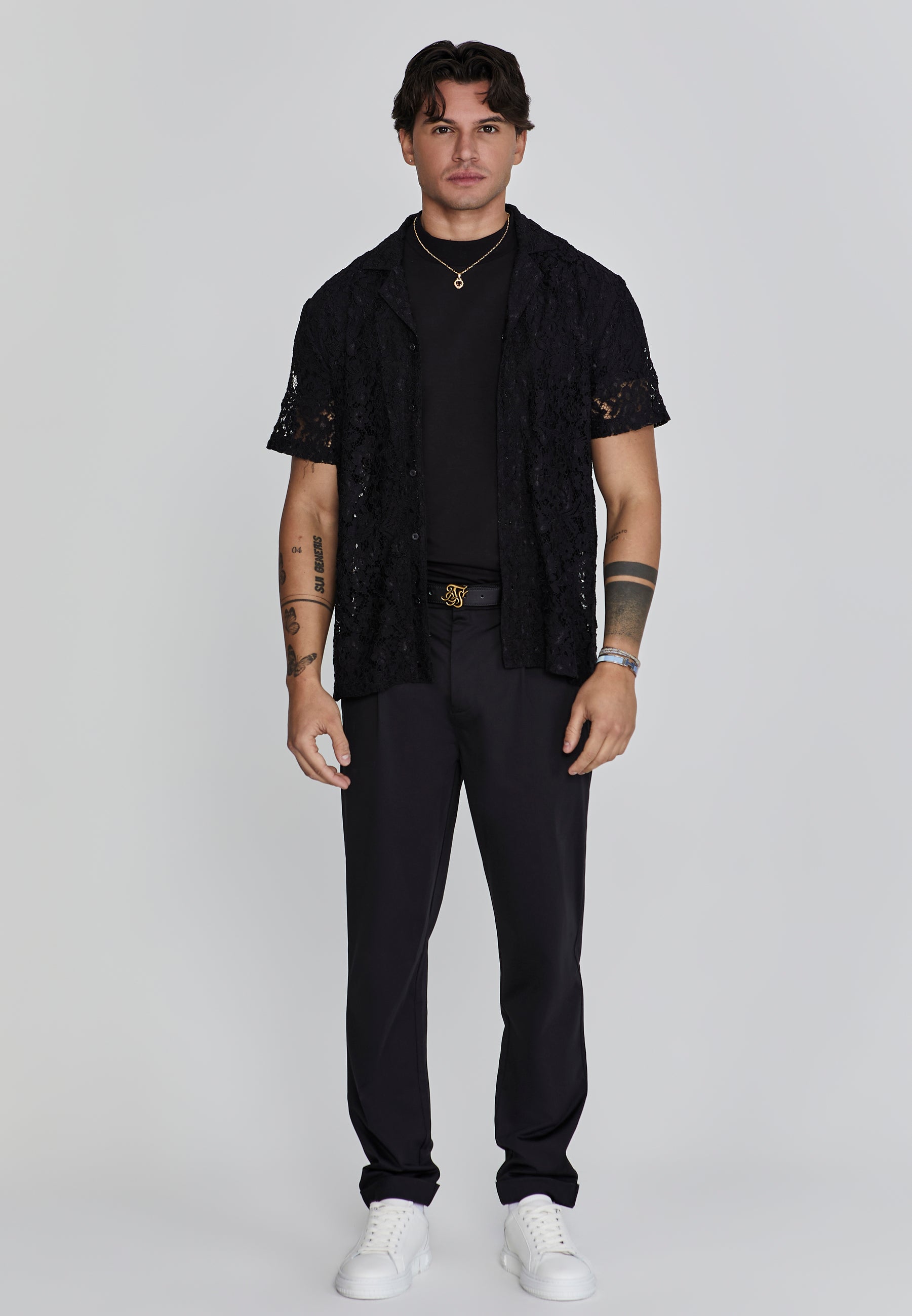 Smart Chino in Black Hosen SikSilk   