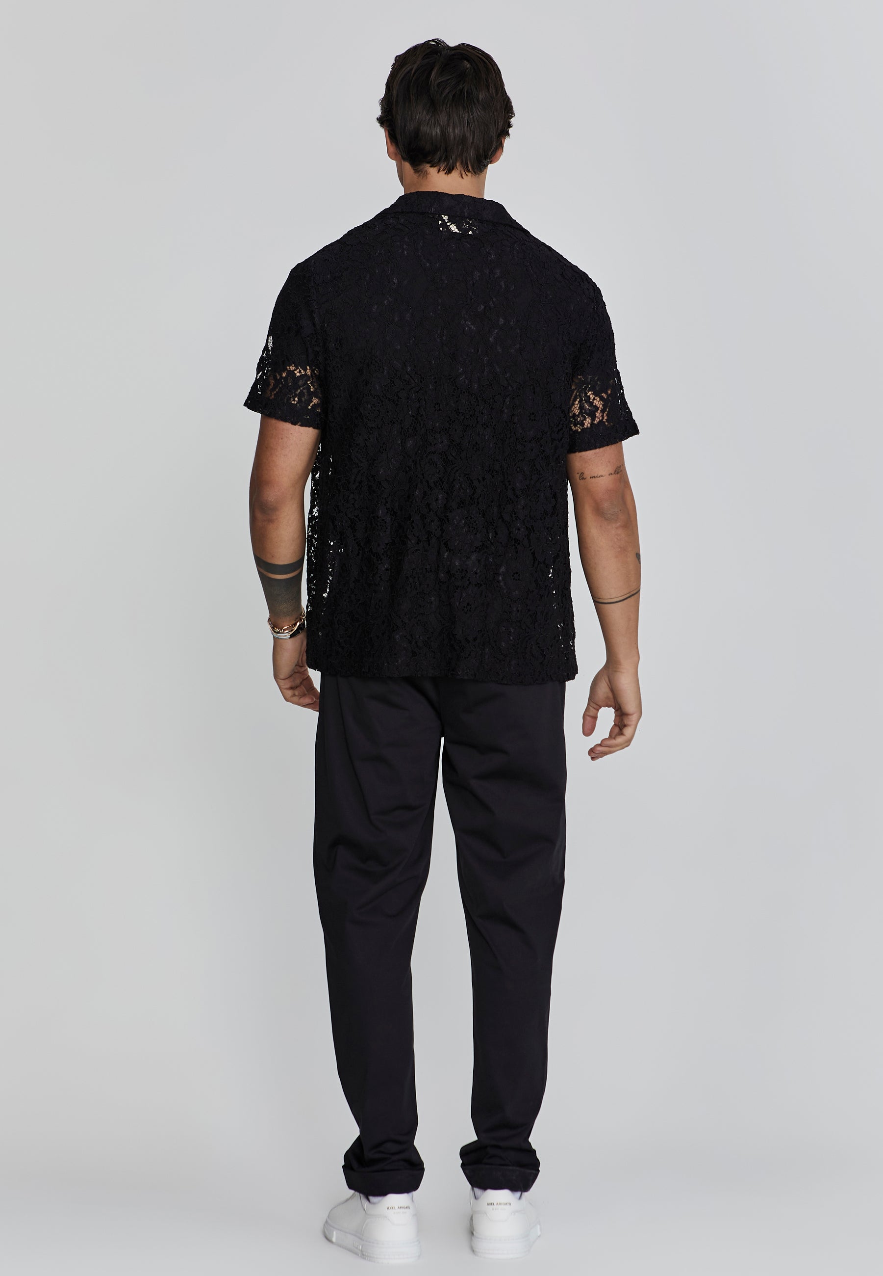 Smart Chino in Black Hosen SikSilk   