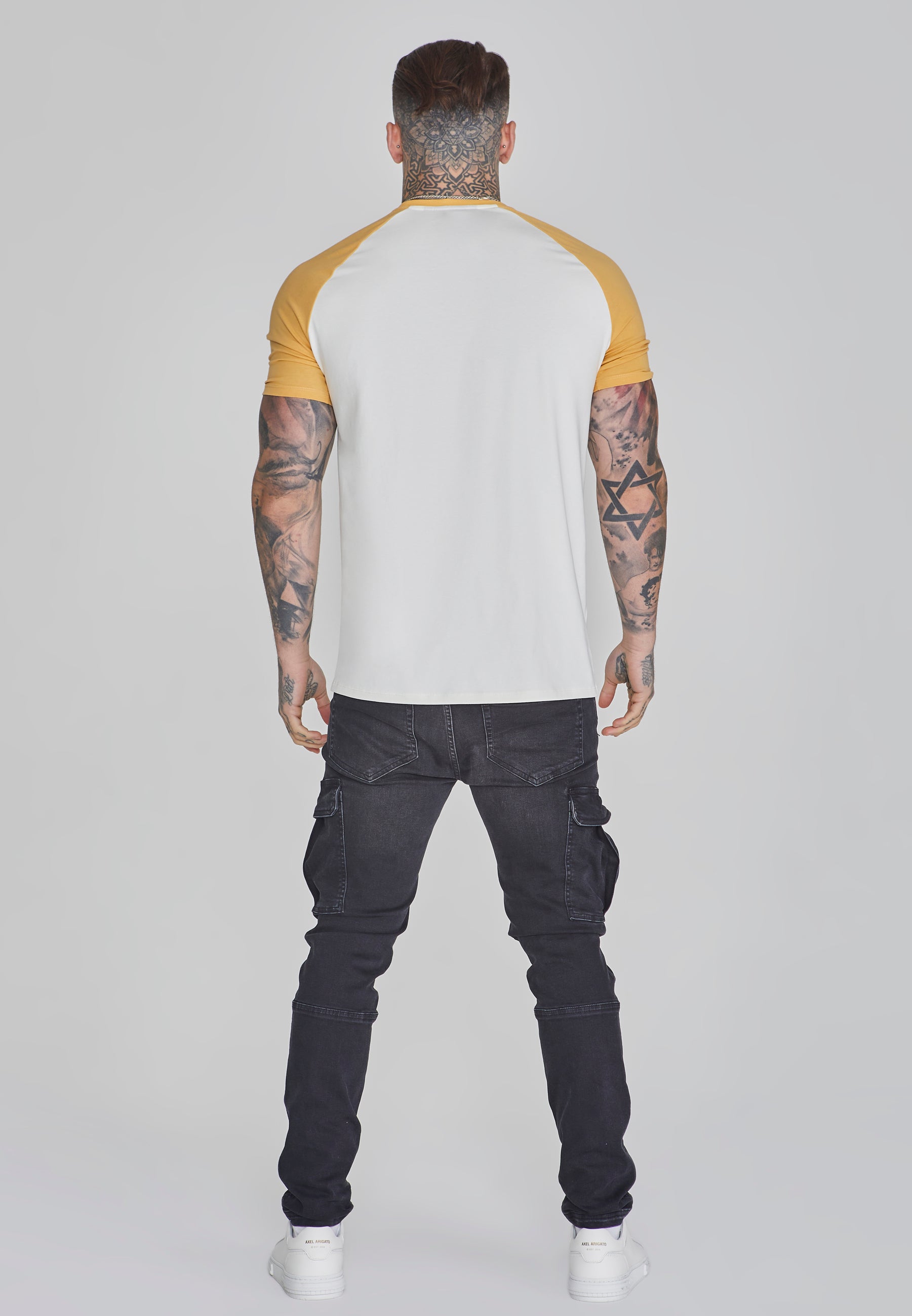 Raglan T-Shirt in Ecru/Yellow T-Shirts SikSilk   