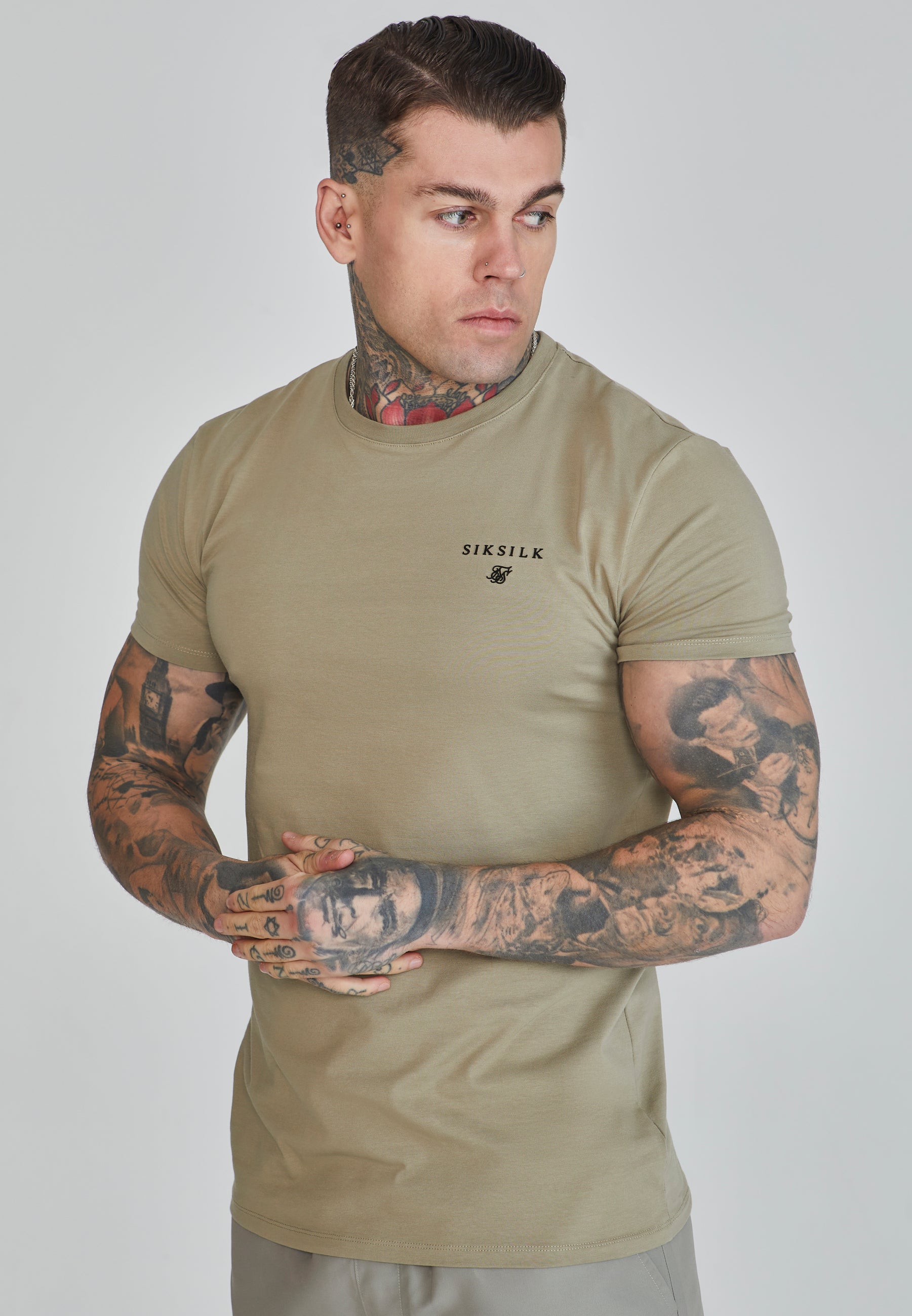 Muscle Fit T-Shirt in Khaki