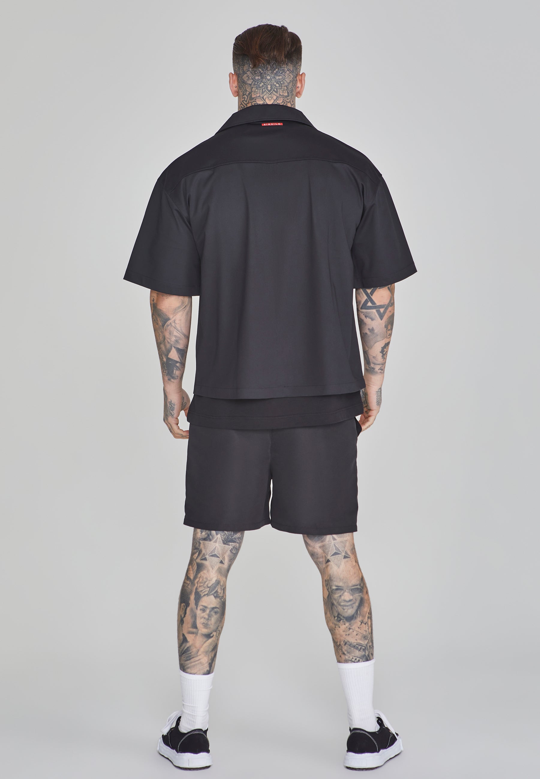 Flight Utility Shirt in Black Hemden SikSilk   