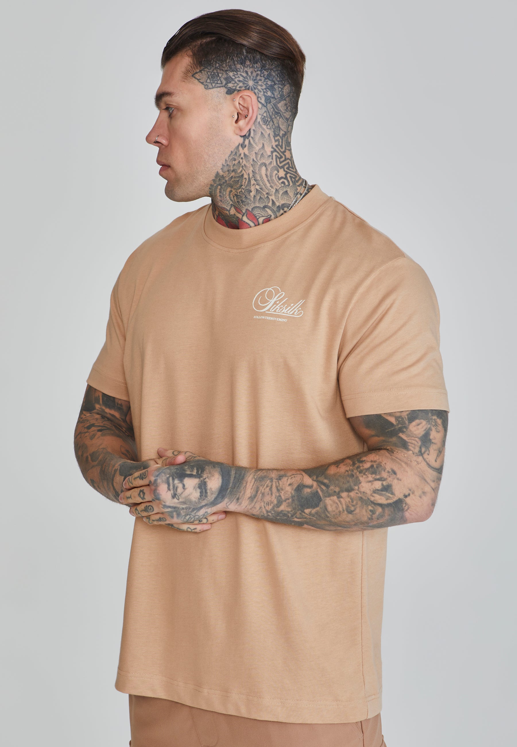 Graphic T-Shirt in Brown T-Shirts SikSilk   