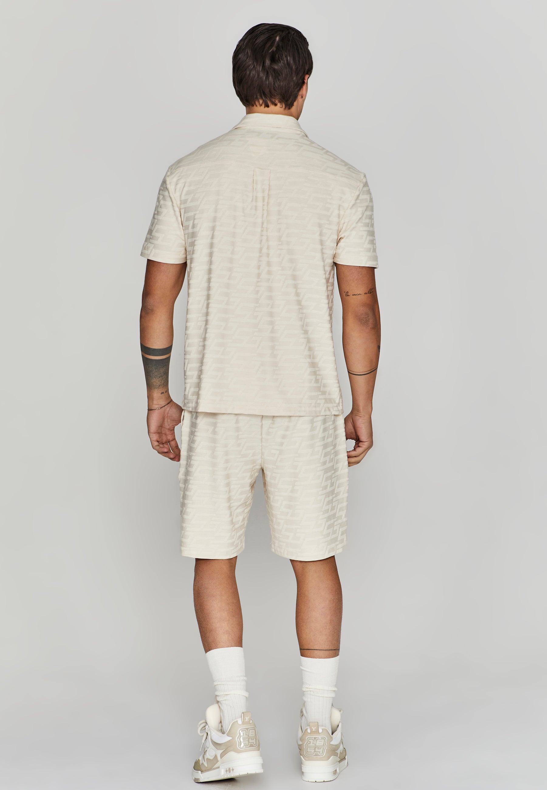 Towelling Shorts in Ecru Shorts SikSilk   