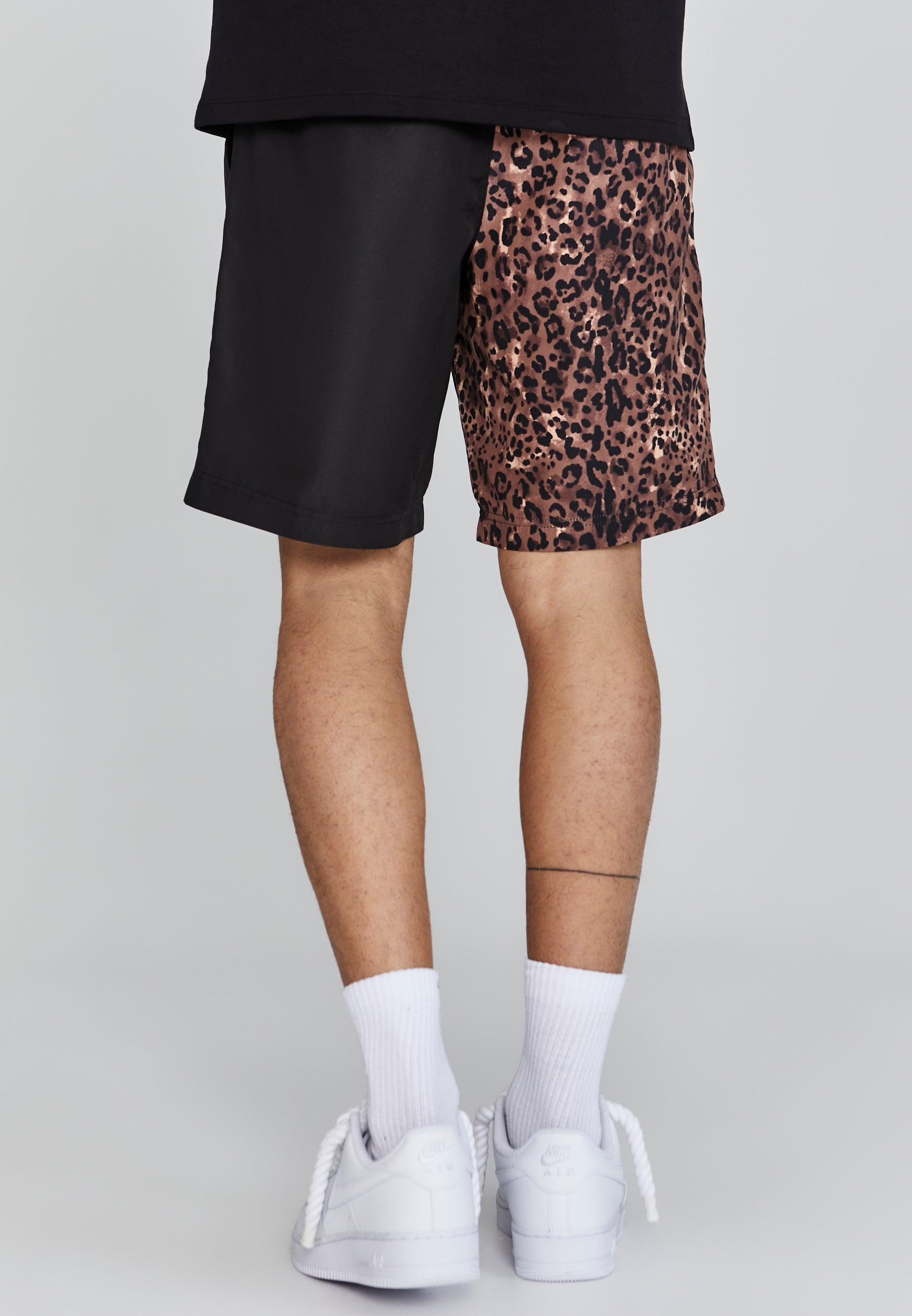 Animal Print Shorts in Black Shorts SikSilk   