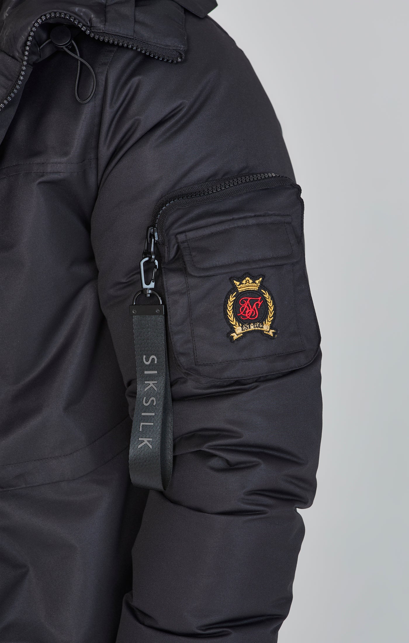 Bomber Jacket in Black Jacken SikSilk   