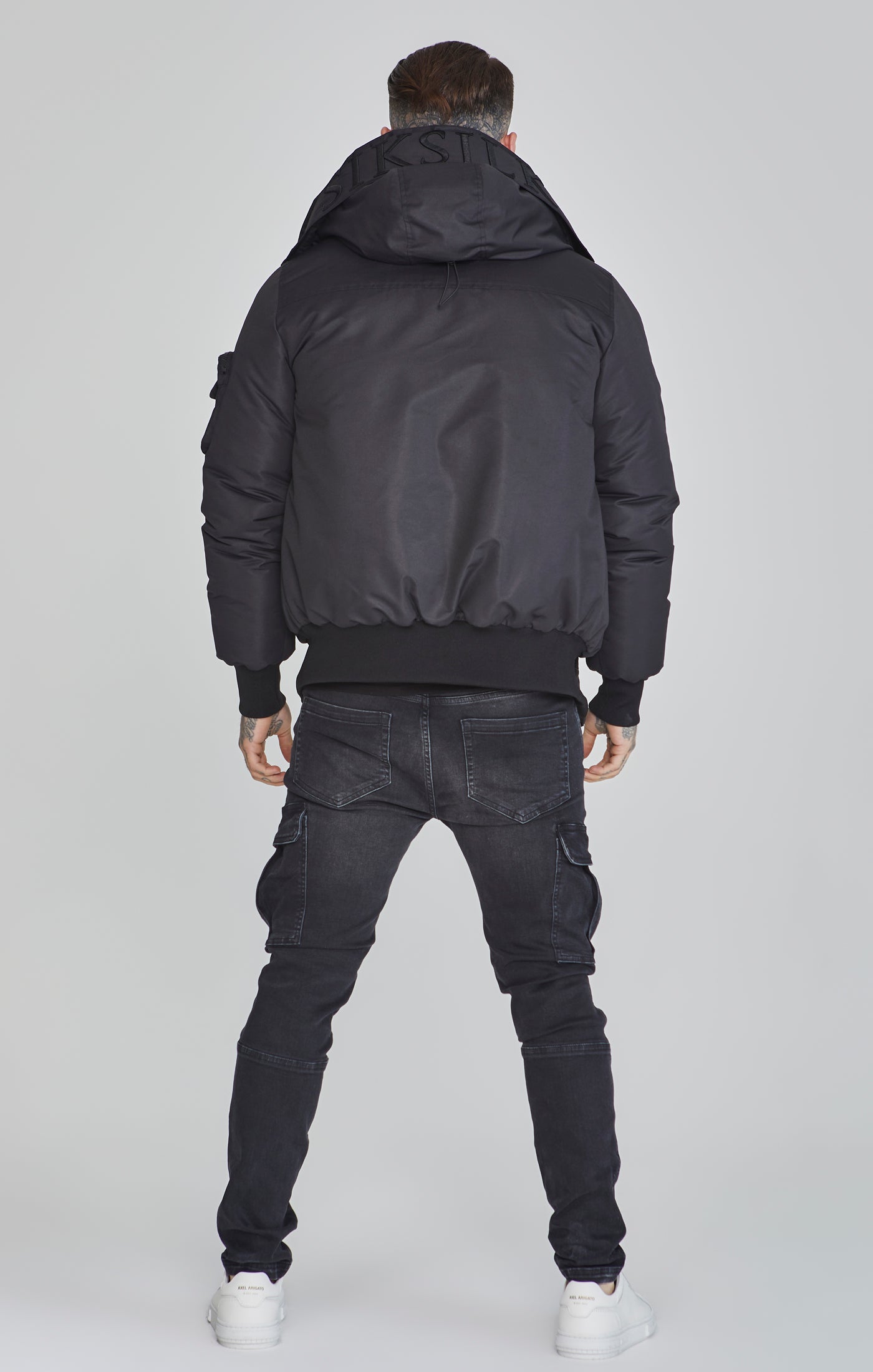 Bomber Jacket in Black Jacken SikSilk   