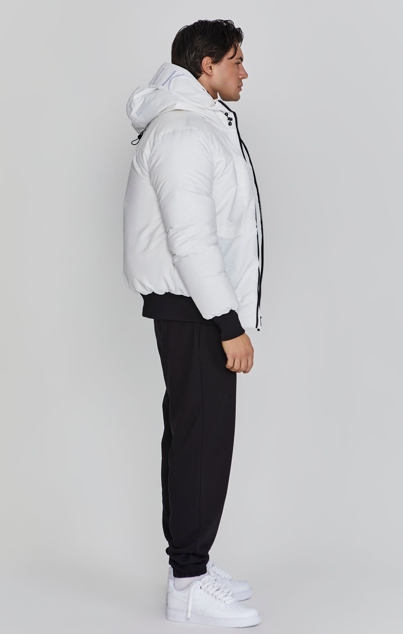 Bomber Jacket in White Jacken SikSilk   