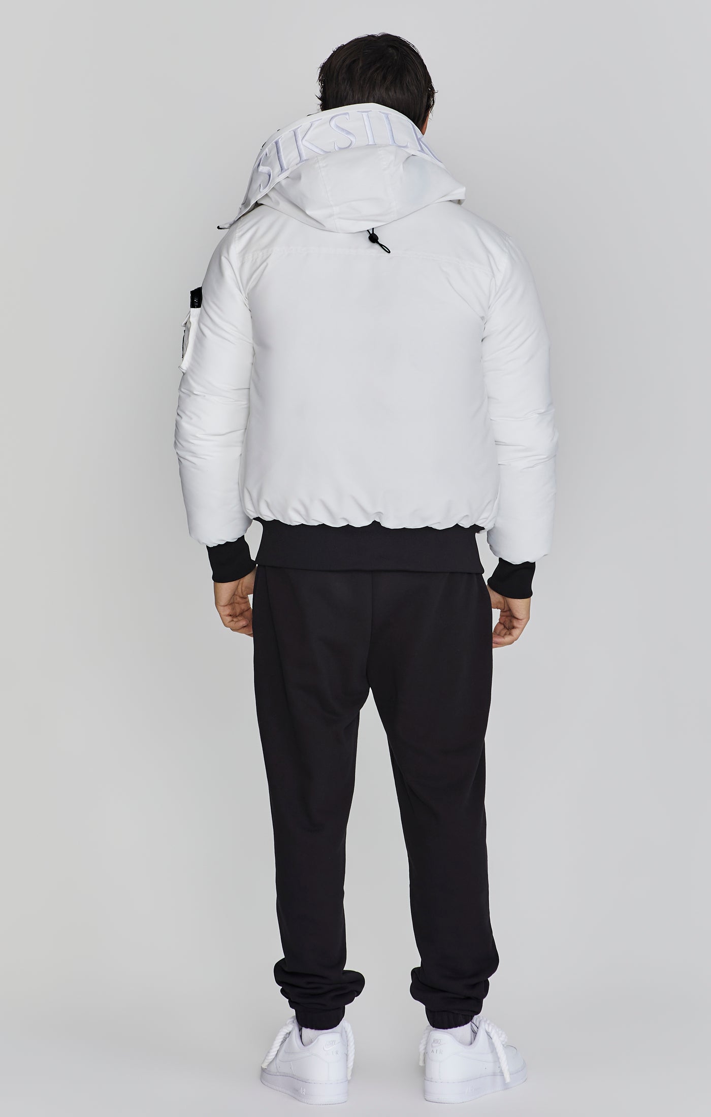 Bomber Jacket in White Jacken SikSilk   